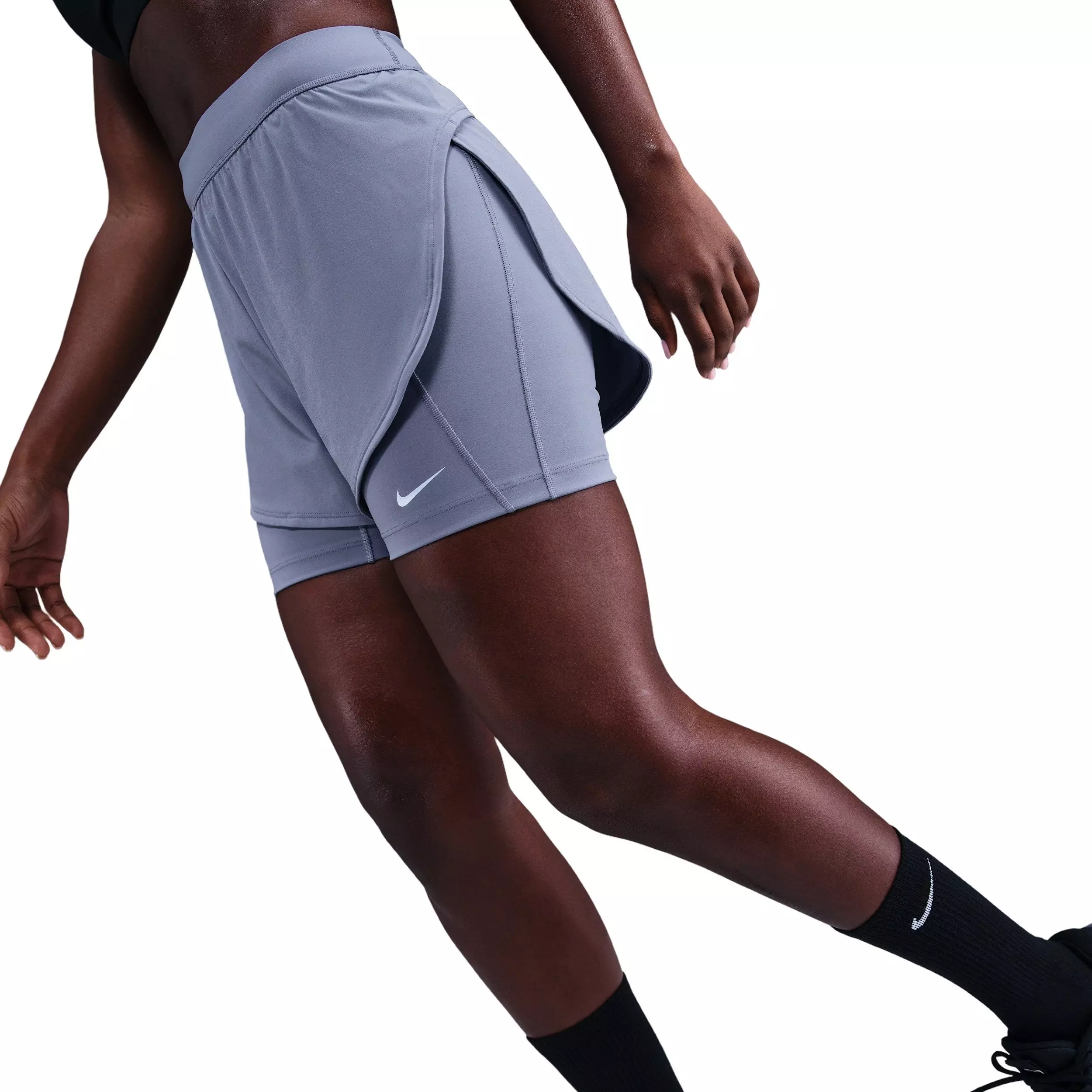 Nike Women's Universa Dri-FIT 2-in-1 Shorts - Indigo - INDIGO