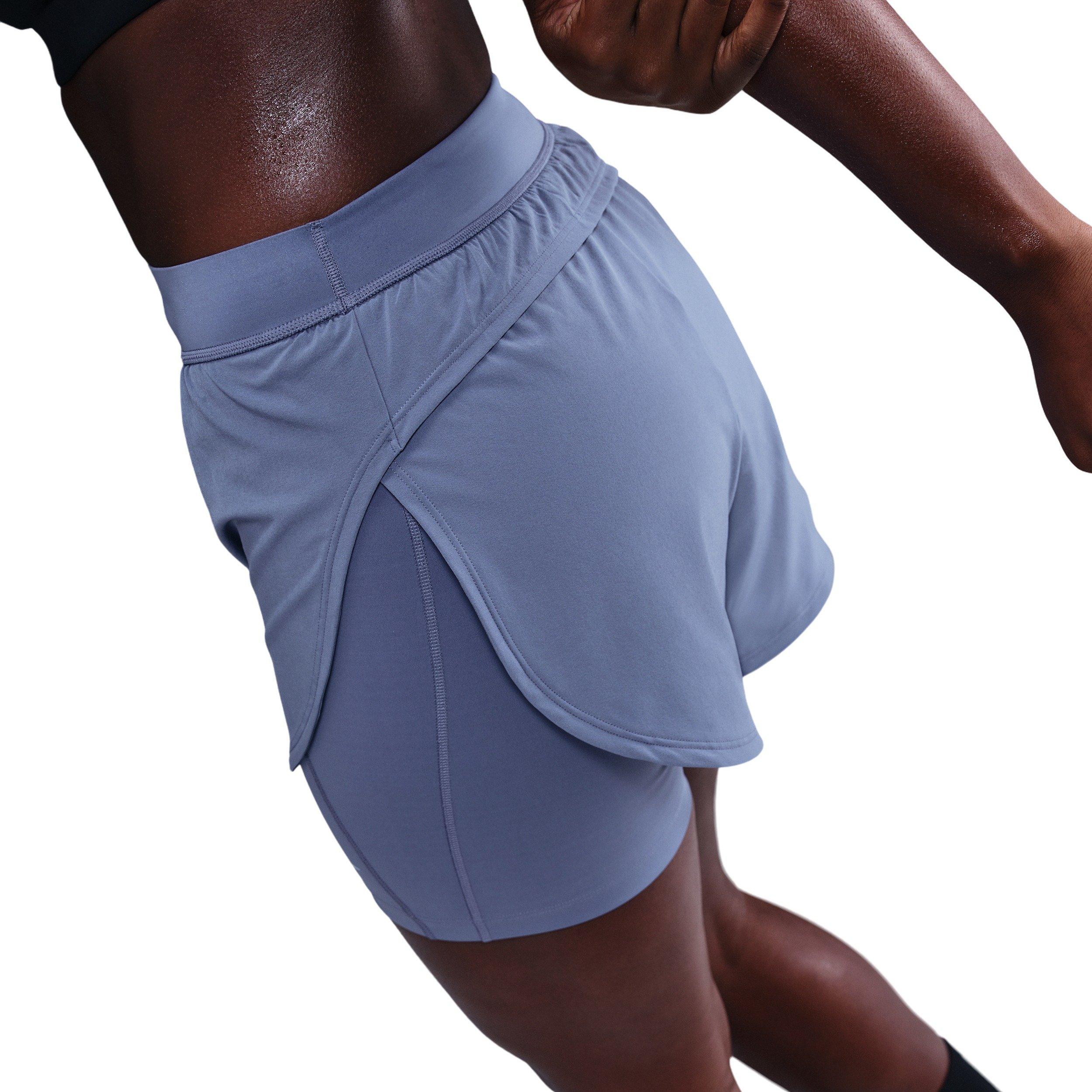 Nike Women's Universa Dri-FIT 2-in-1 Shorts -Indigo - INDIGO Thumbnail View 4