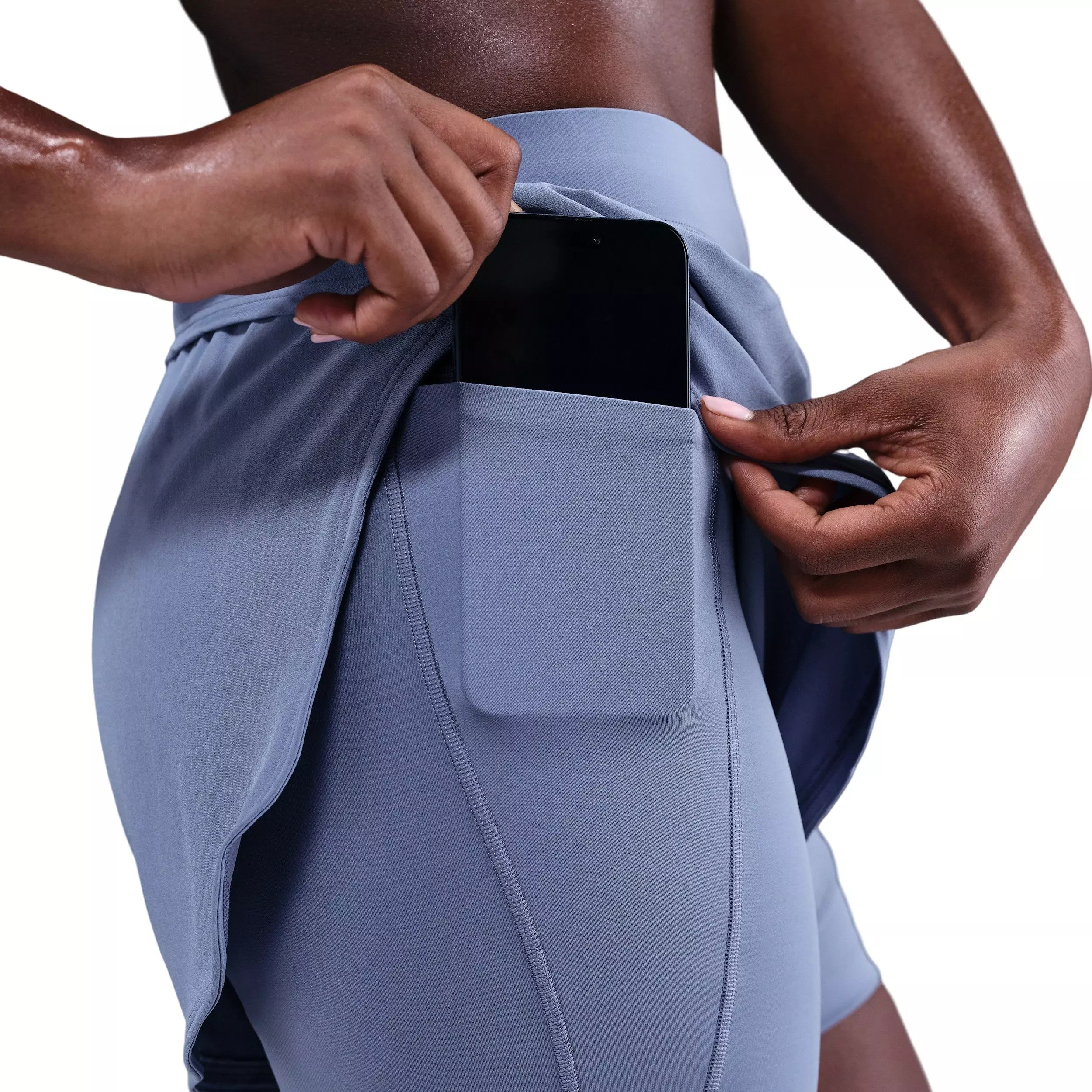 Nike Women's Universa Dri-FIT 2-in-1 Shorts - Indigo - INDIGO