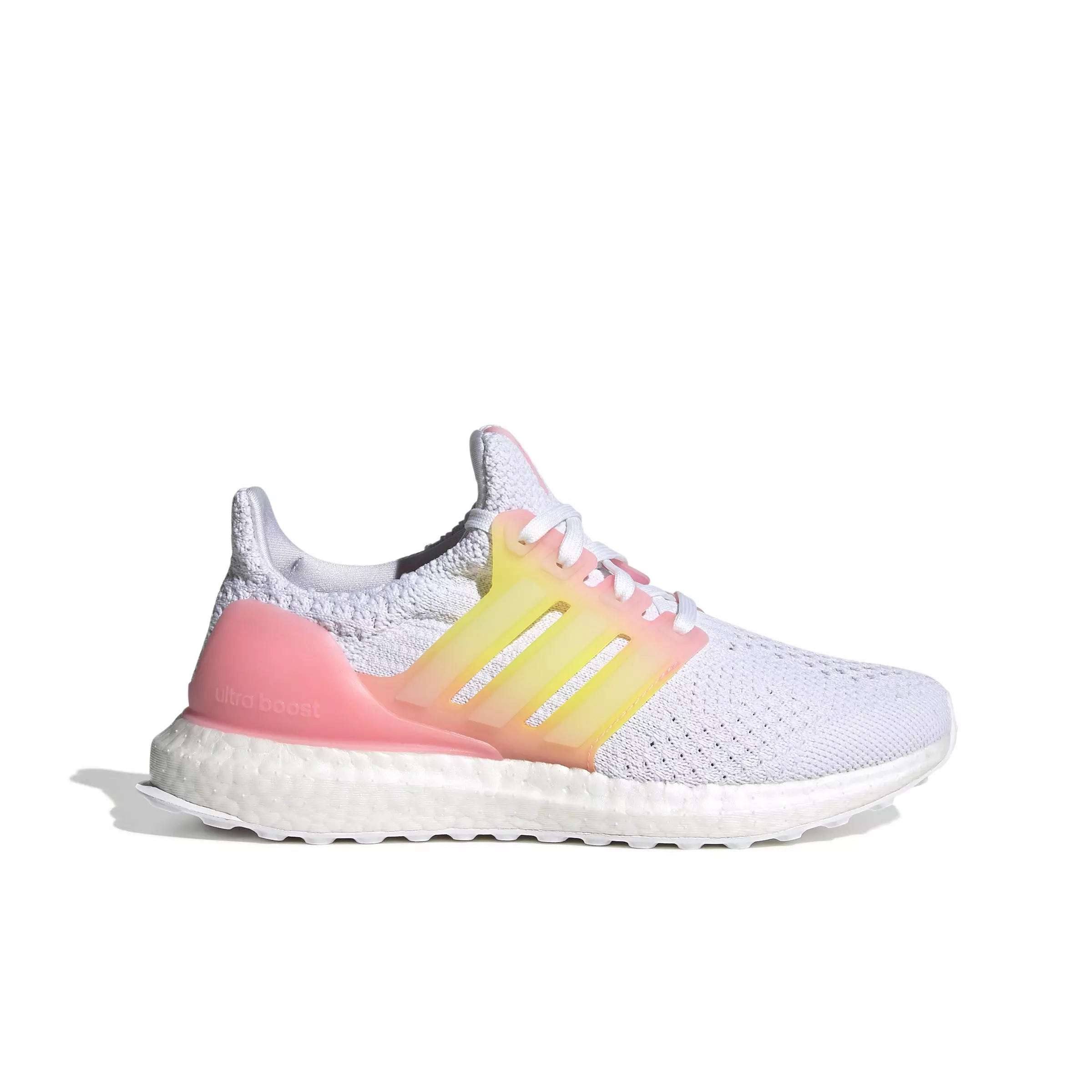 adidas Ultraboost 5.0 DNA "Ftwr White/Ftwr White/Beam Pink" Grade School Girls' Shoe - WHITE/WHITE/PINK