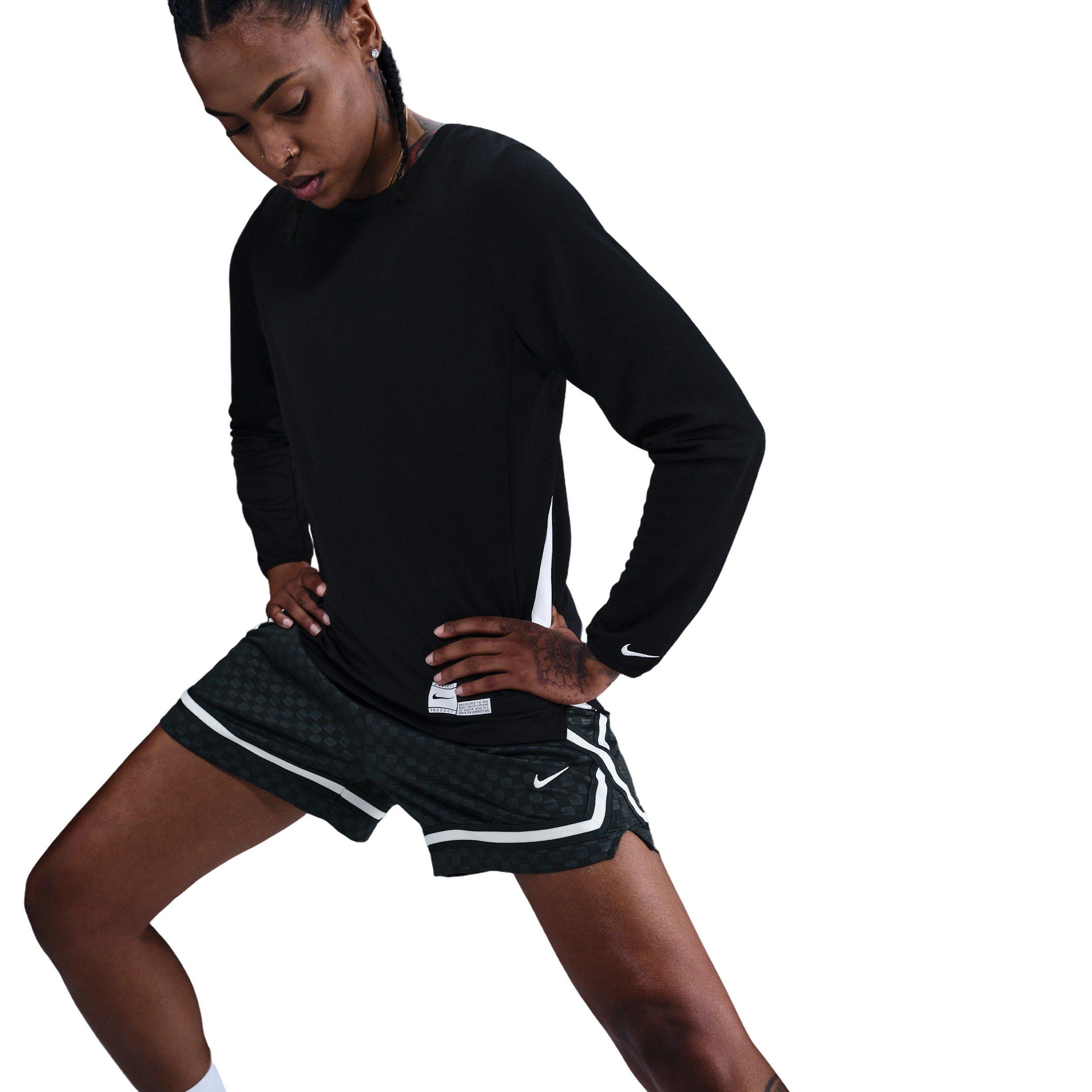 Nike Women's Crossover Dri-FIT Basketball Shorts - Seaweed Green - SEAWEED GREEN Thumbnail View 5