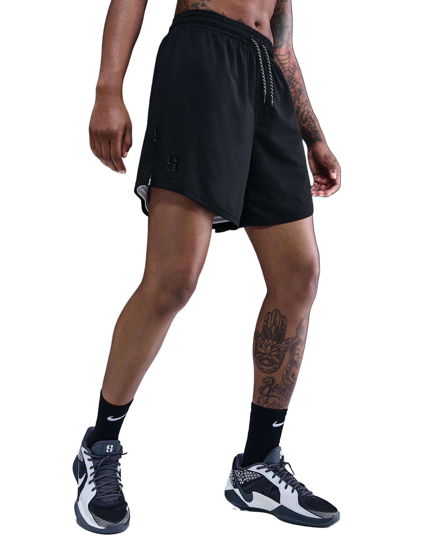 Sabrina Unisex Dri-FIT Reversible Basketball Shorts - Black/White - BLACK/WHITE Thumbnail View 1