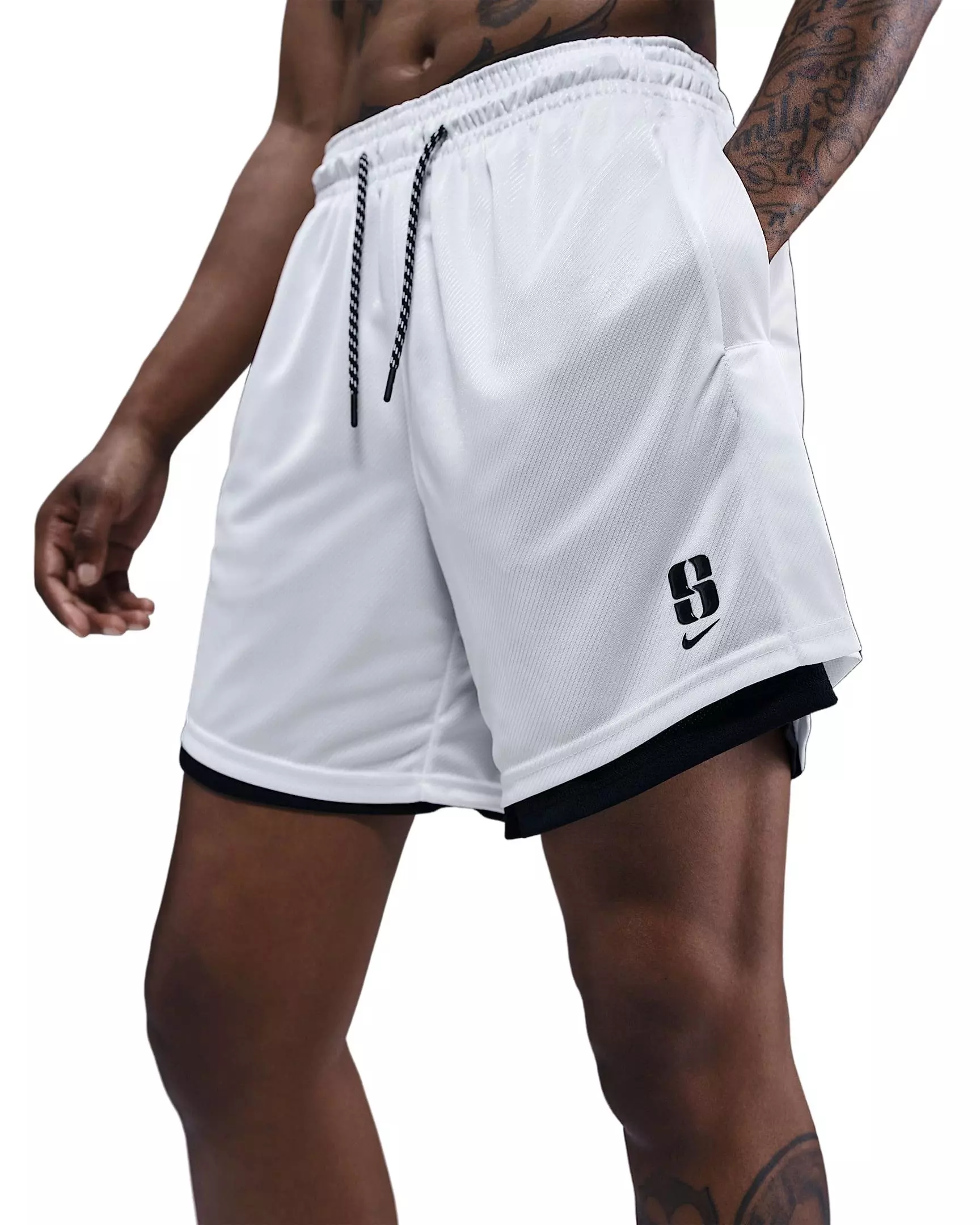 Sabrina Unisex Dri-FIT Reversible Basketball Shorts -Black/White - BLACK/WHITE