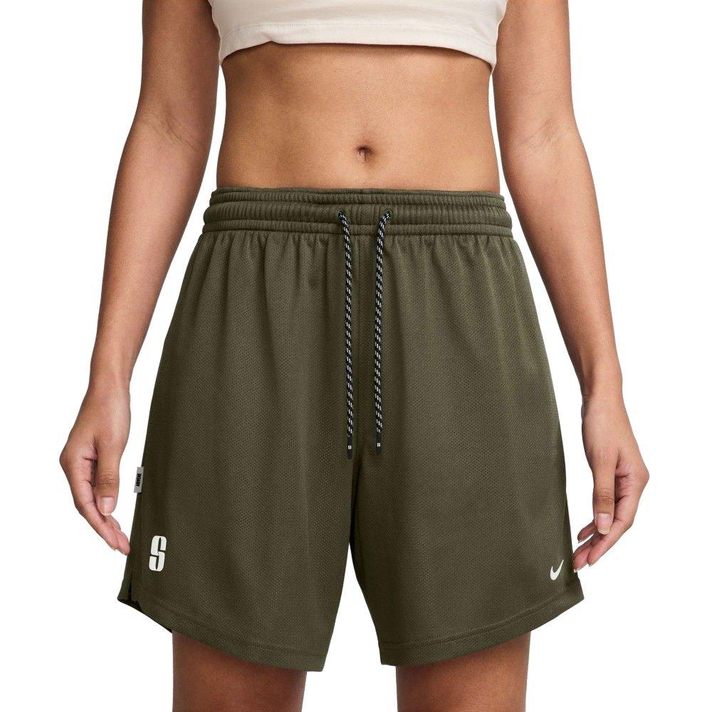 Sabrina Unisex Dri-FIT Reversible Basketball Shorts - Olive - OLIVE Thumbnail View 1
