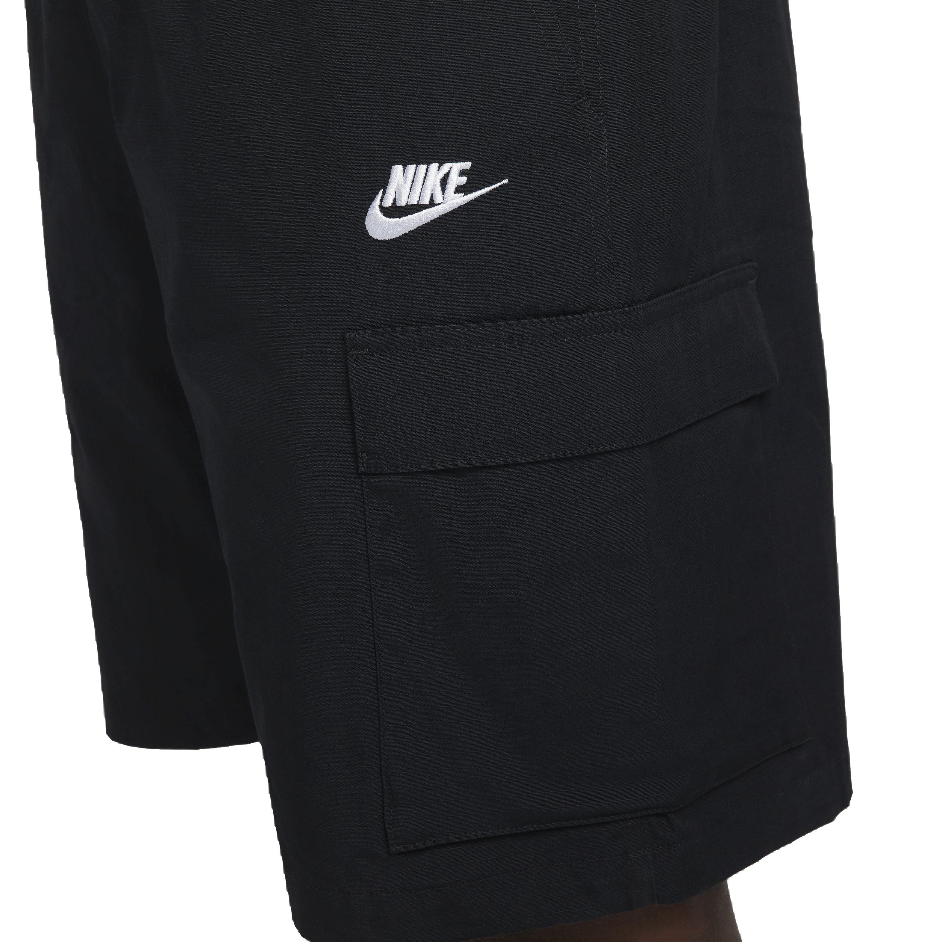 Nike Men's Club Woven Cargo Shorts - BLACK Thumbnail View 6