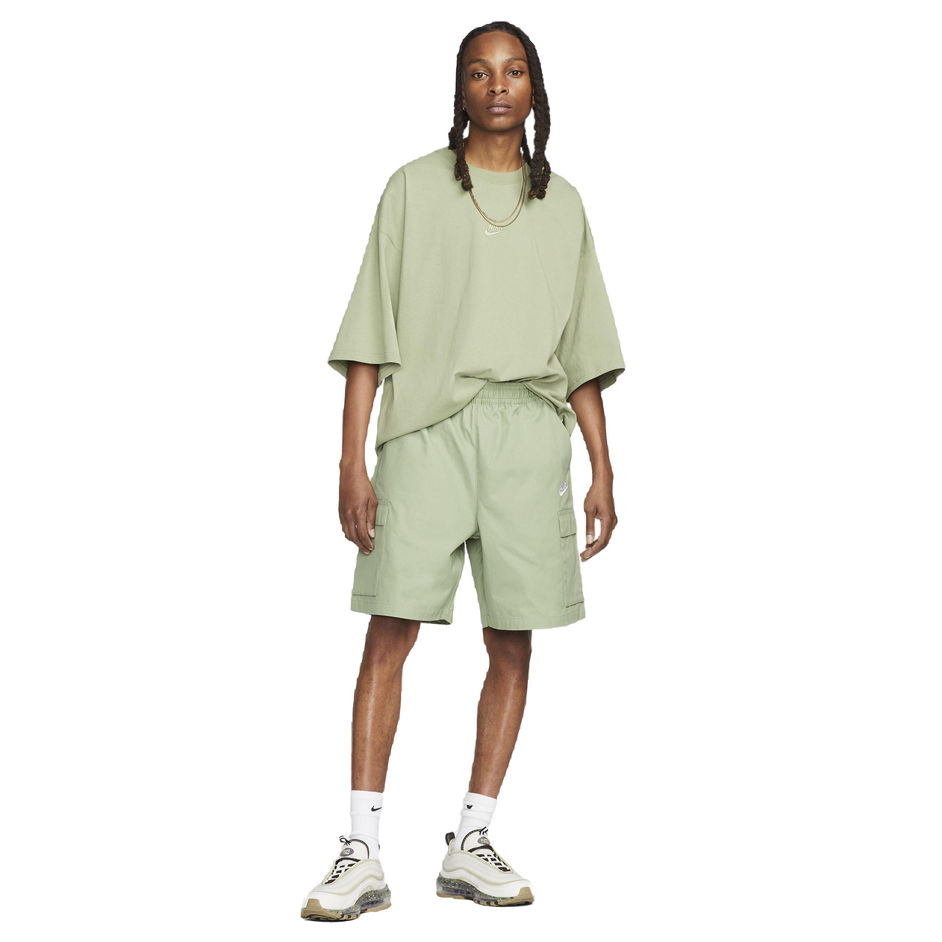 Nike Men's Club Woven Cargo Shorts - GREEN Thumbnail View 8