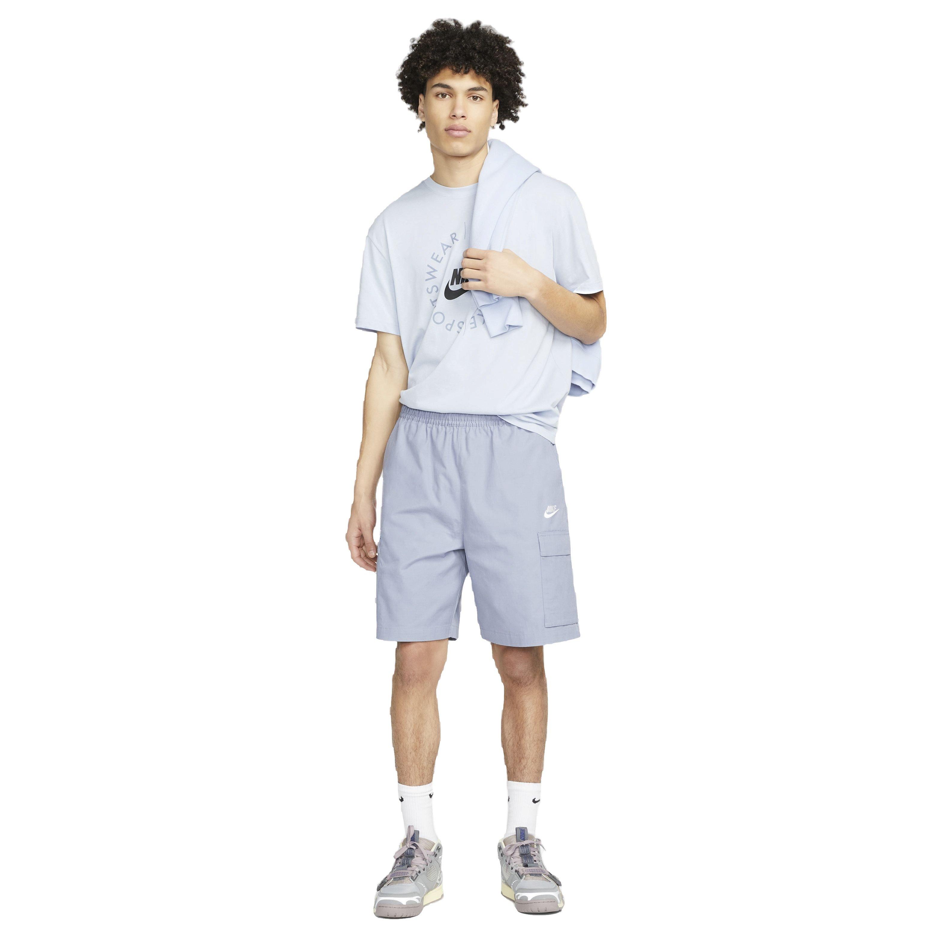 Nike Men's Club Woven Cargo Shorts - BLUE Thumbnail View 8