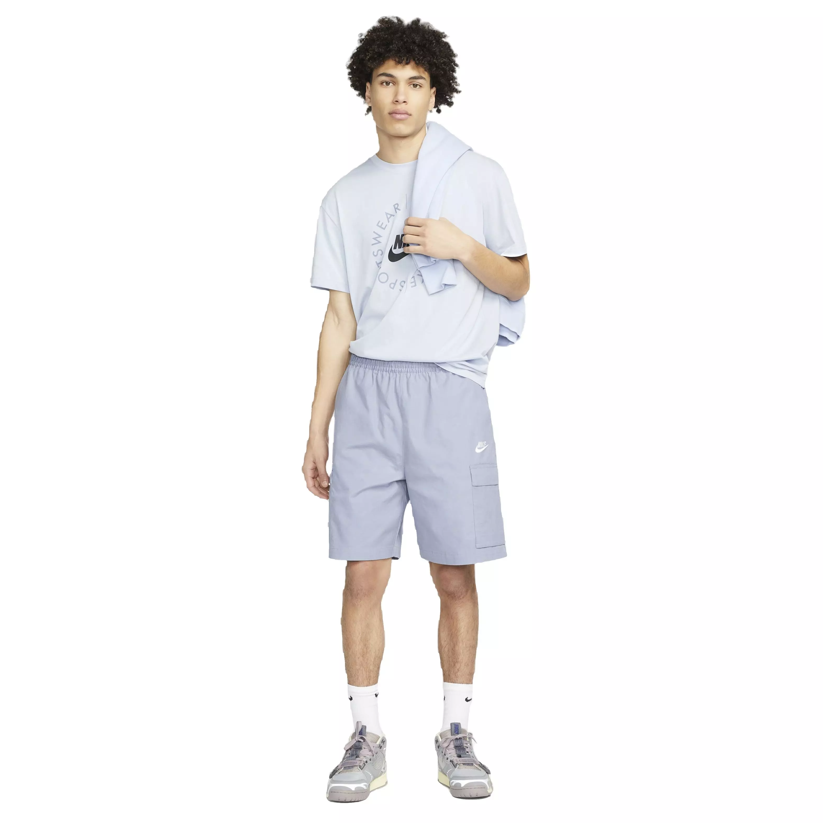 Nike Men's Club Woven Cargo Shorts - BLUE