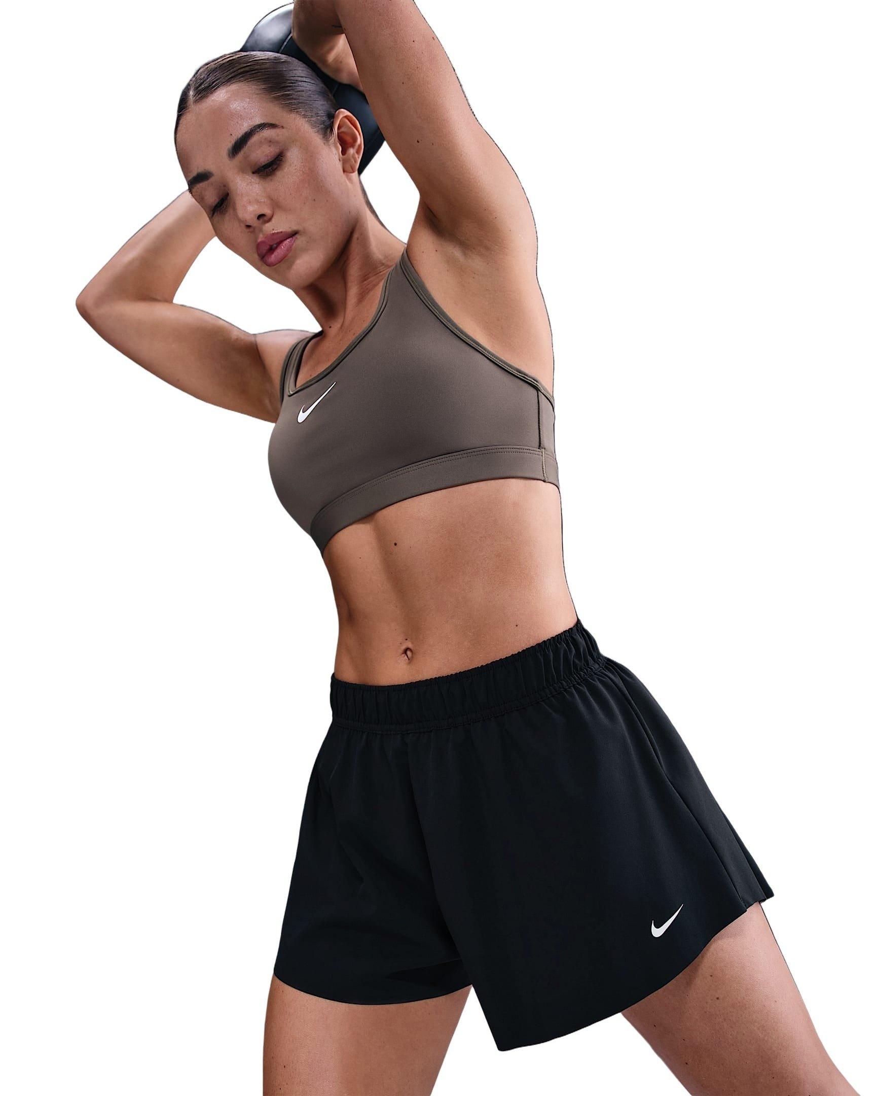 Nike Women's One Repel Mid-Rise 3" Brief-Lined Shorts -Black - BLACK Thumbnail View 3