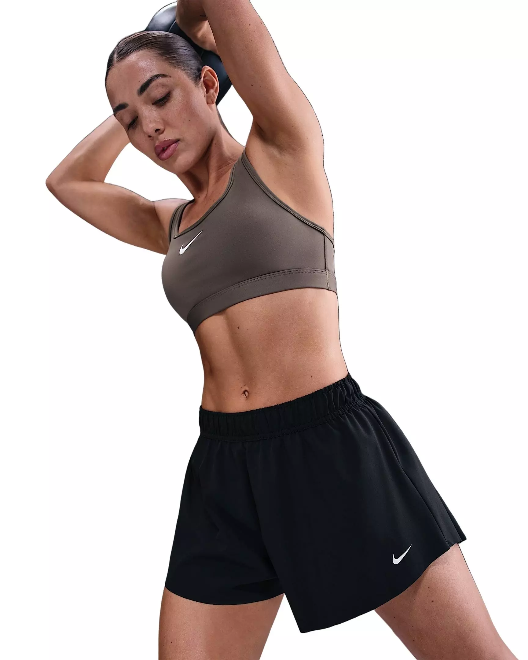 Nike Women's One Repel Mid-Rise 3" Brief-Lined Shorts -Black - BLACK