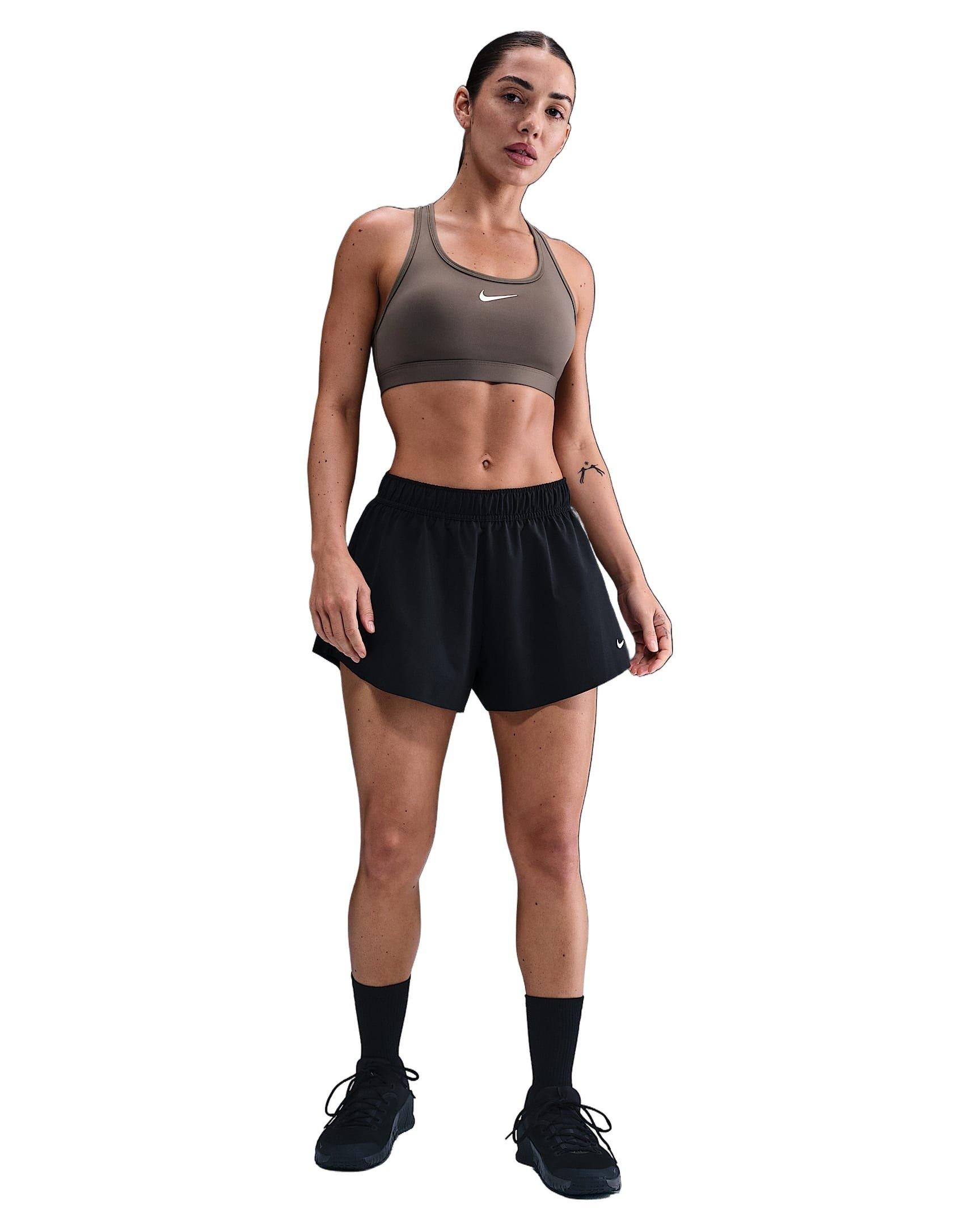 Nike Women's One Repel Mid-Rise 3" Brief-Lined Shorts -Black - BLACK Thumbnail View 4