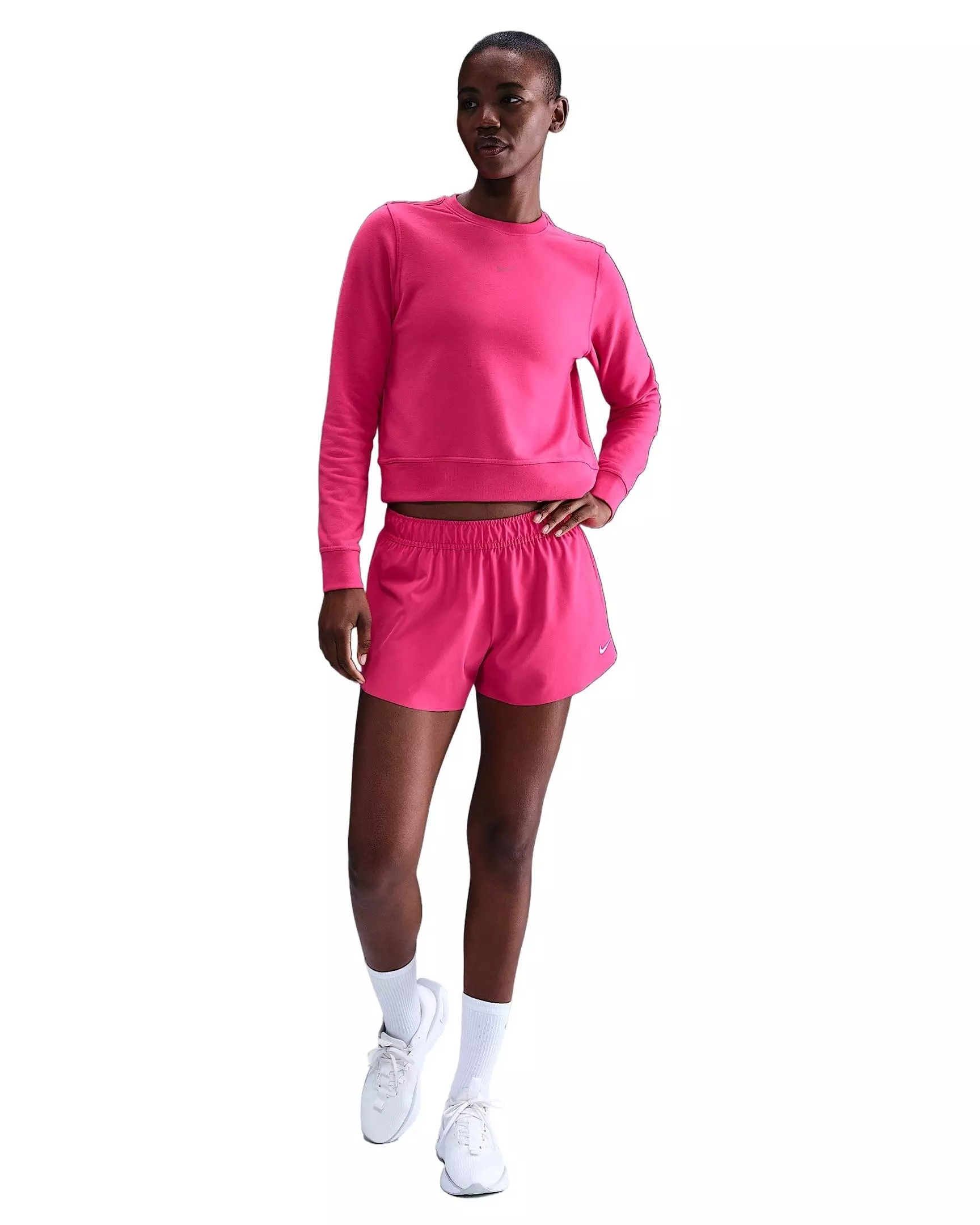 Nike Women's One Repel Mid-Rise 3" Brief-Lined Shorts -Pink - PINK