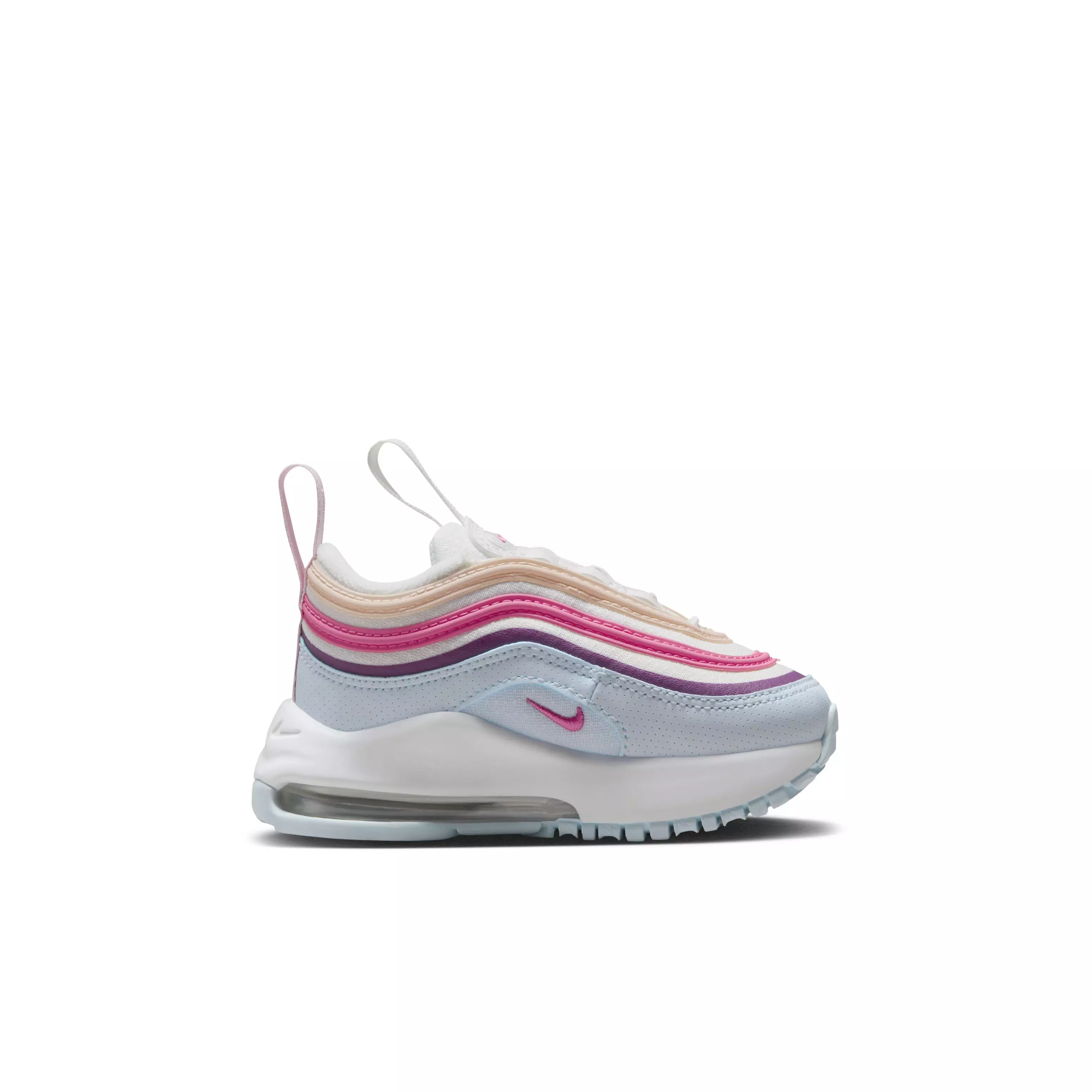 Nike Air Max 97 "Summit White/Blue Tint/Viotech/Pinksicle" Infant Girls' Shoe - WHITE/BLUE/VIOTECH/PINKSICLE
