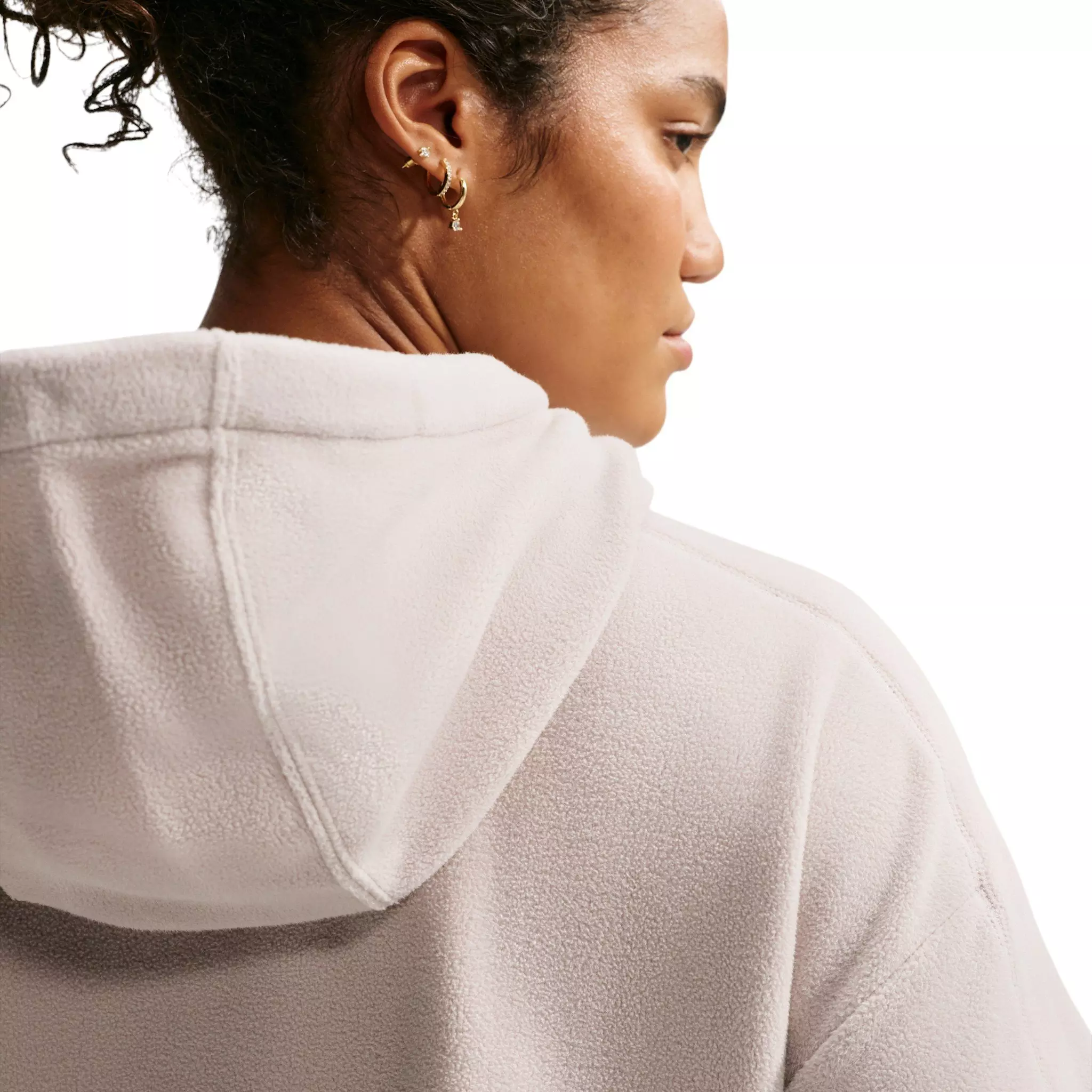 Nike Women's One Therma-FIT Oversized Pullover Hoodie - Cream - CREAM