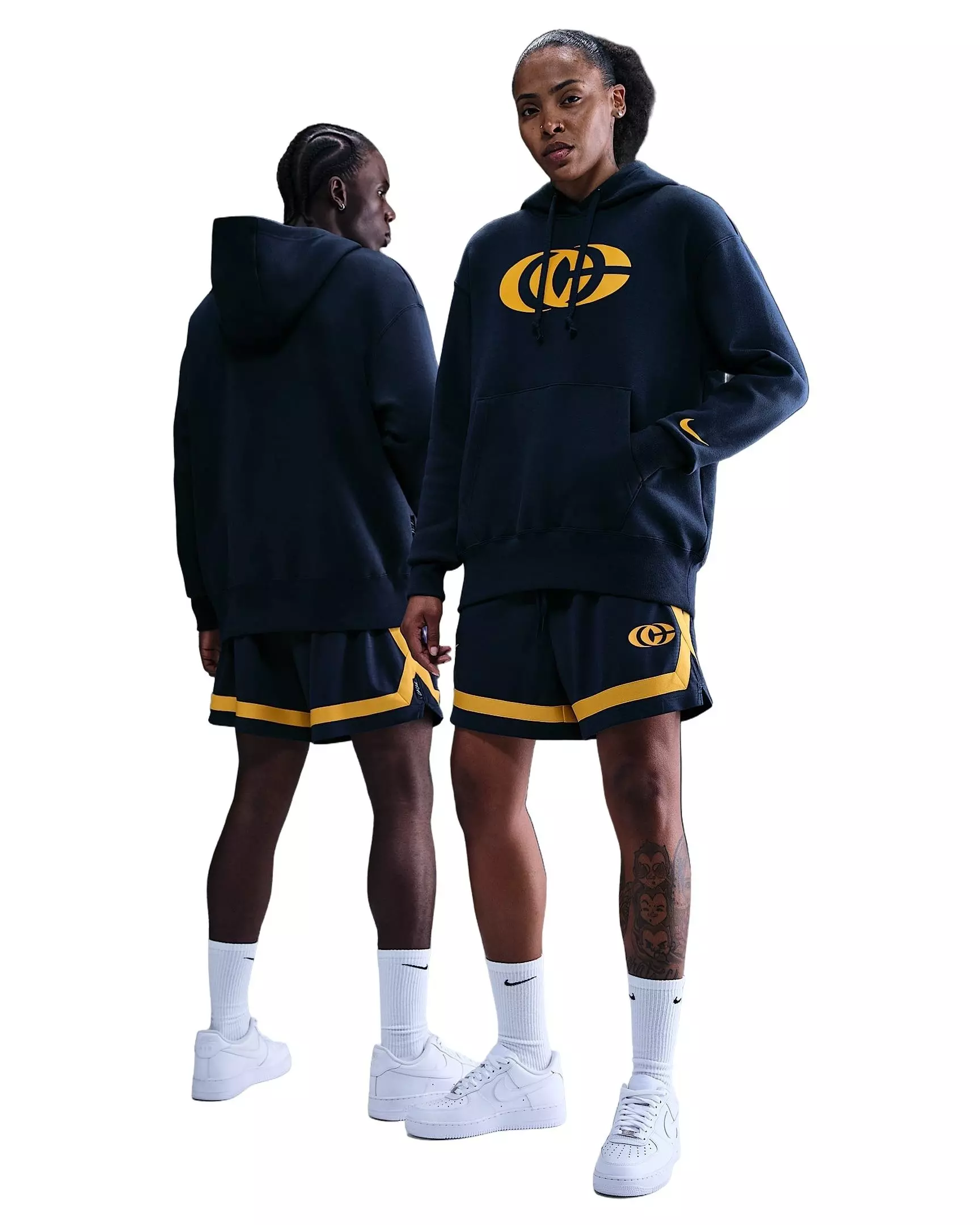 Nike Unisex Caitlin Clark Crossover Dri-FIT 5" Basketball Shorts -Navy/Yellow - NAVY/YELLOW