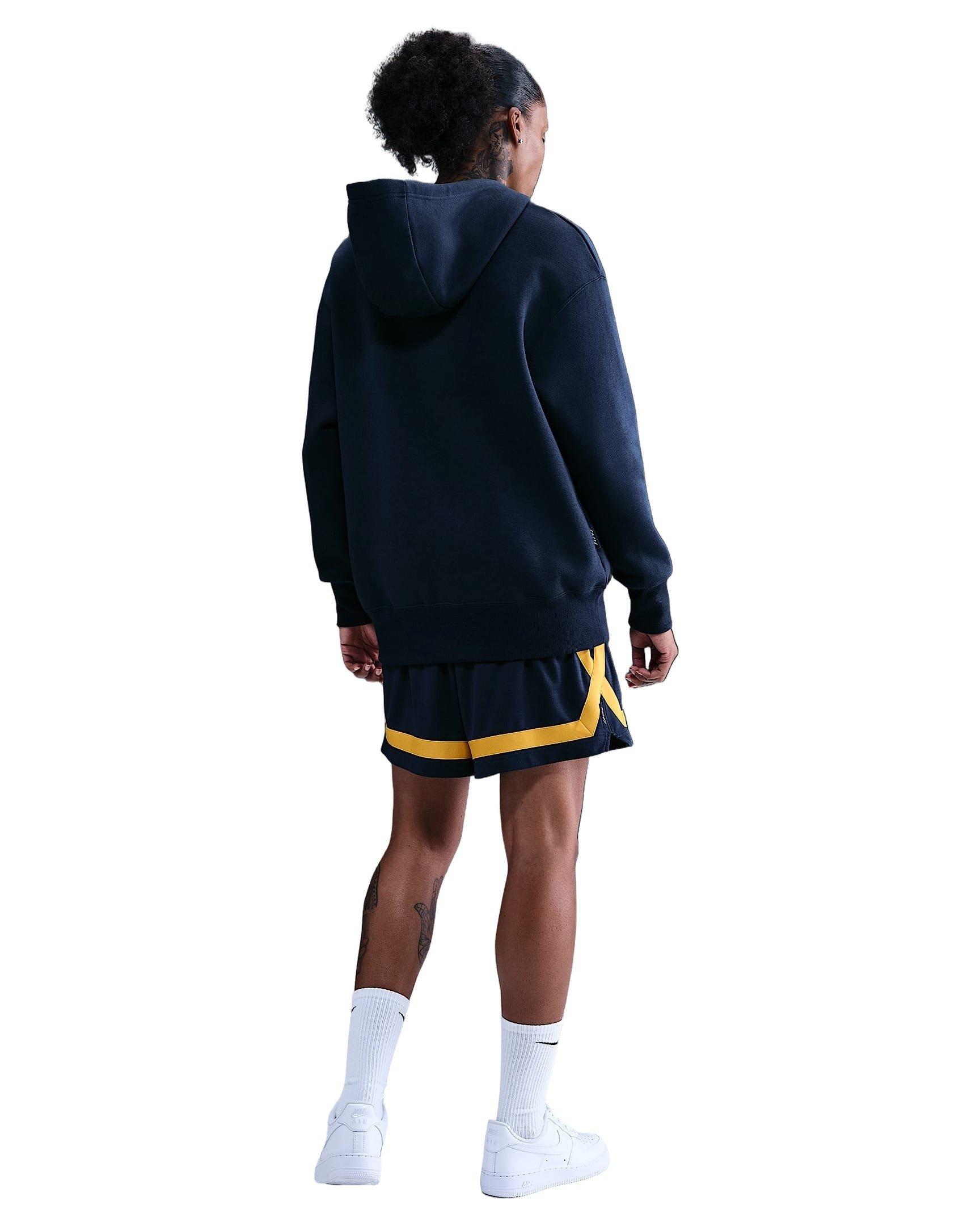 Nike Unisex Caitlin Clark Crossover Dri-FIT 5" Basketball Shorts - Navy/Yellow - NAVY/YELLOW Thumbnail View 6