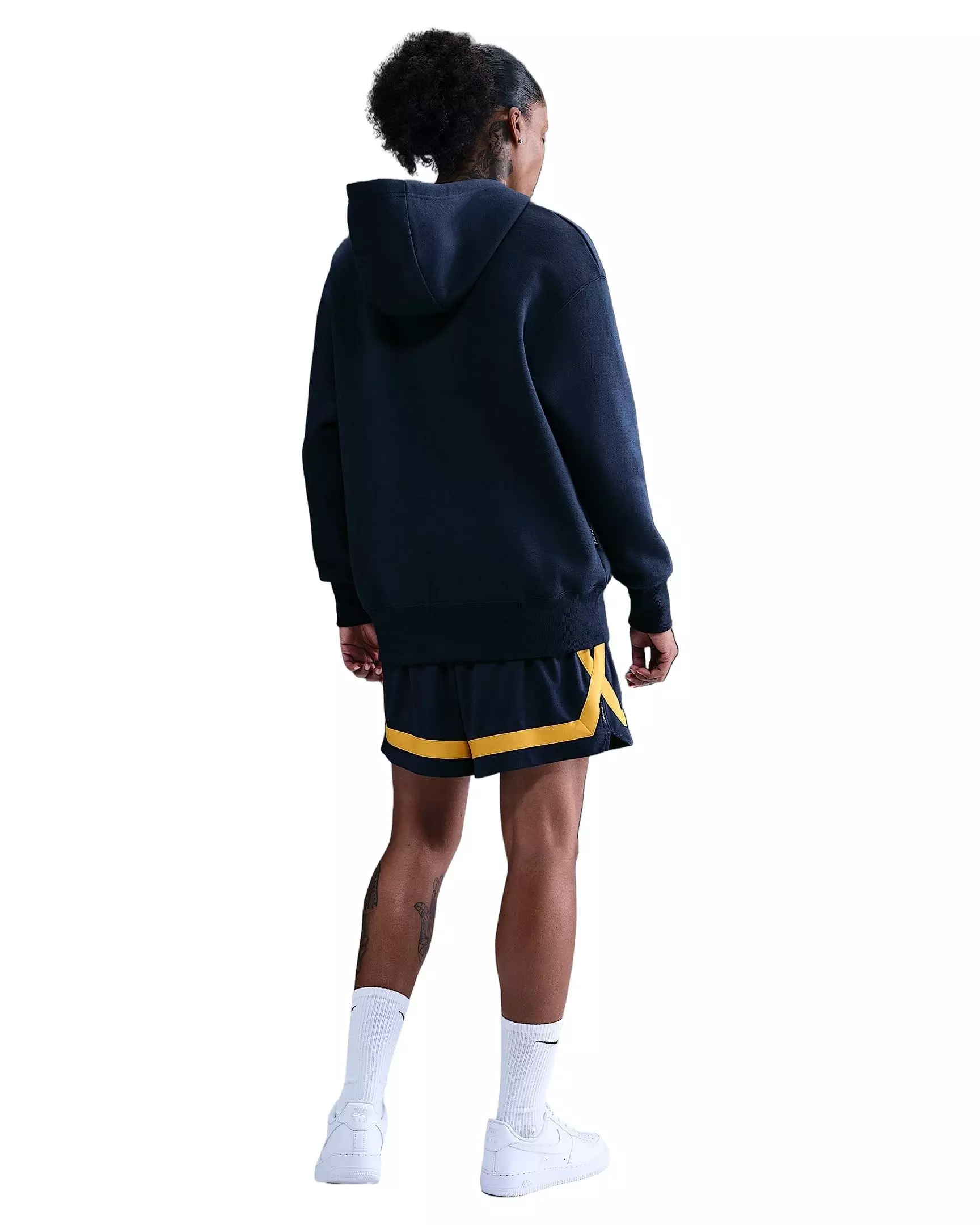 Nike Unisex Caitlin Clark Crossover Dri-FIT 5" Basketball Shorts - Navy/Yellow - NAVY/YELLOW