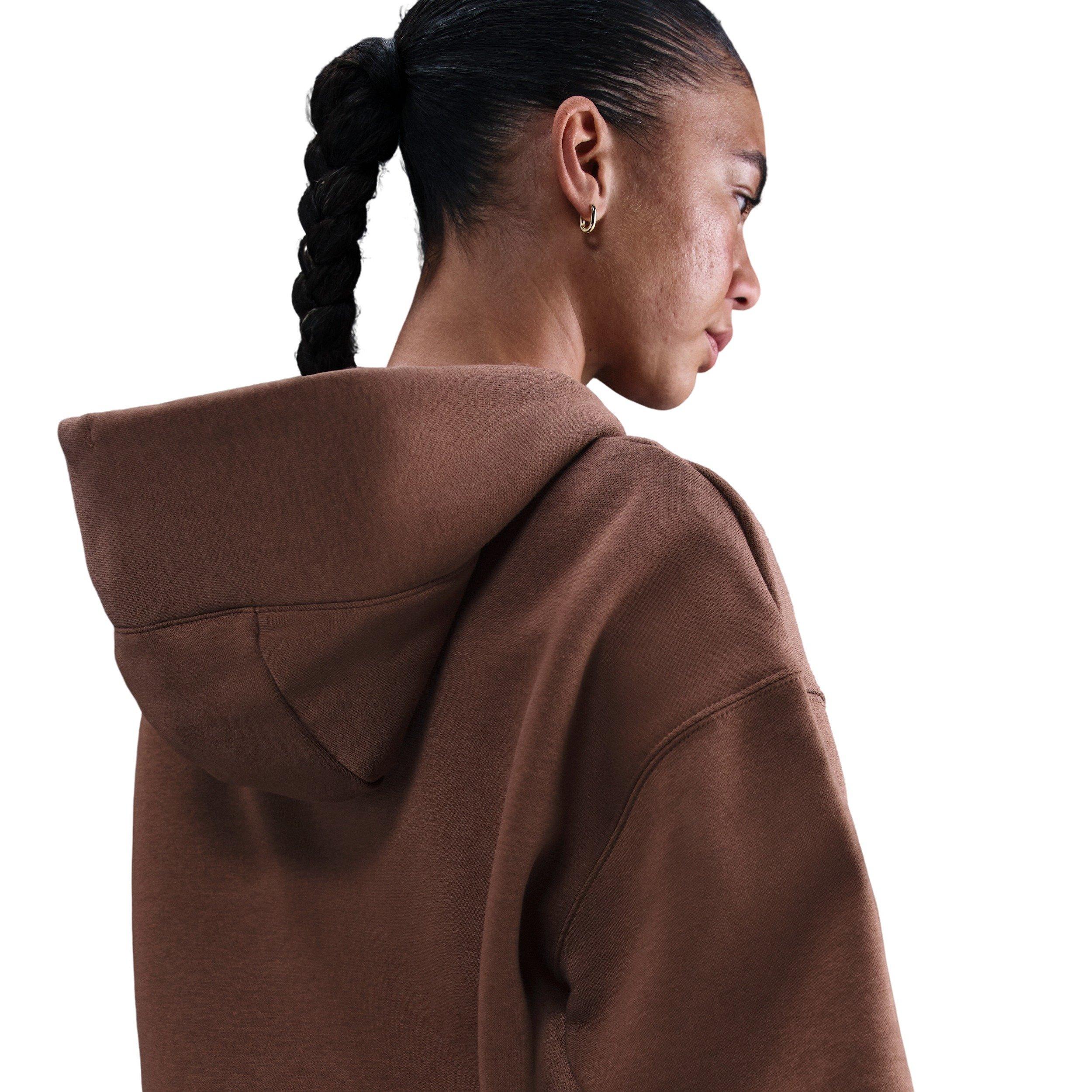 Nike Women's Sportswear Phoenix Fleece Oversized Full-Zip Jacket - Brown - BROWN Thumbnail View 2