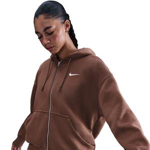 Nike Women's Sportswear Phoenix Fleece Oversized Full-Zip Jacket -Brown