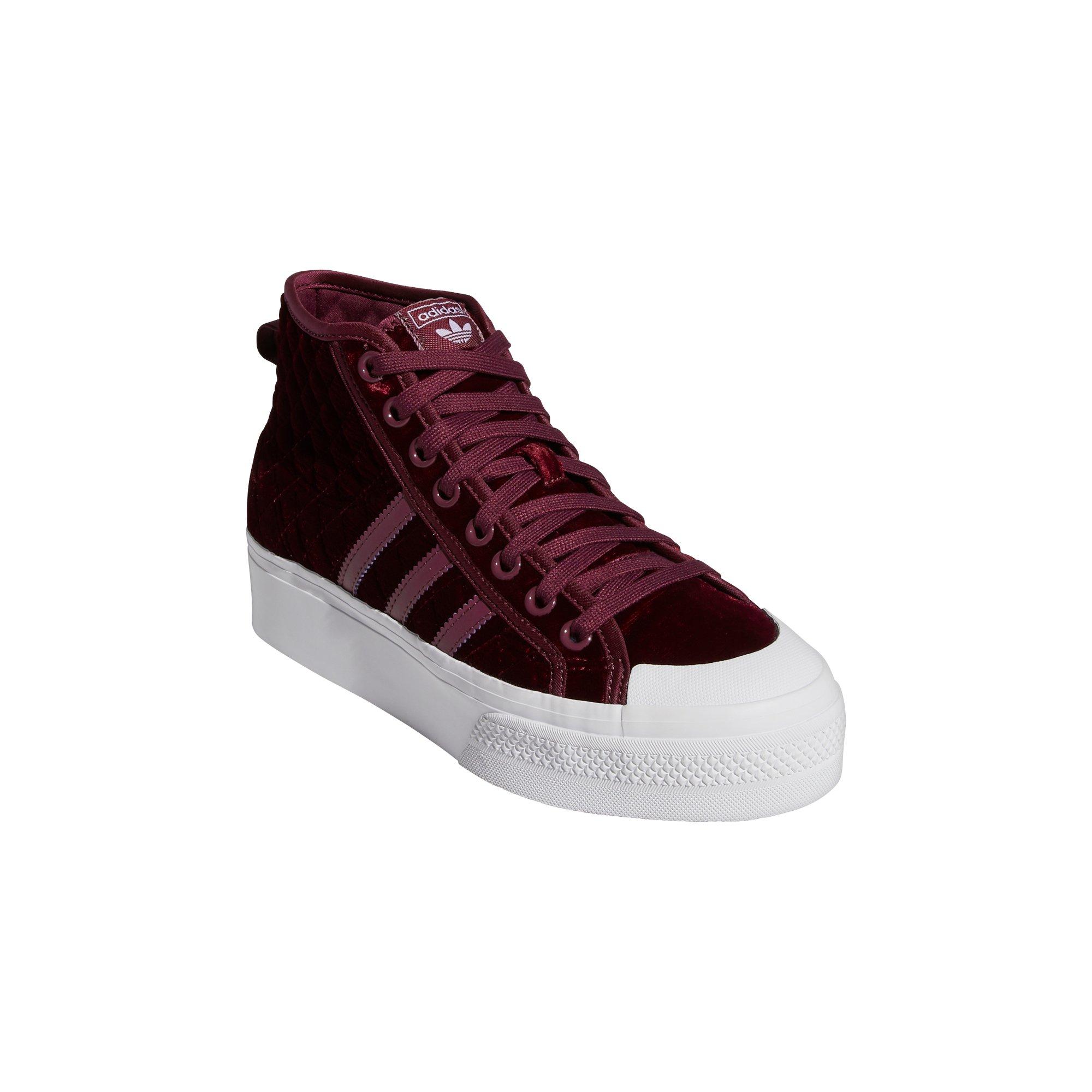 adidas Originals Nizza Platform "Victory Crimson/Ftwr White" Women's Shoe - CRIMSON/WHITE Thumbnail View 3