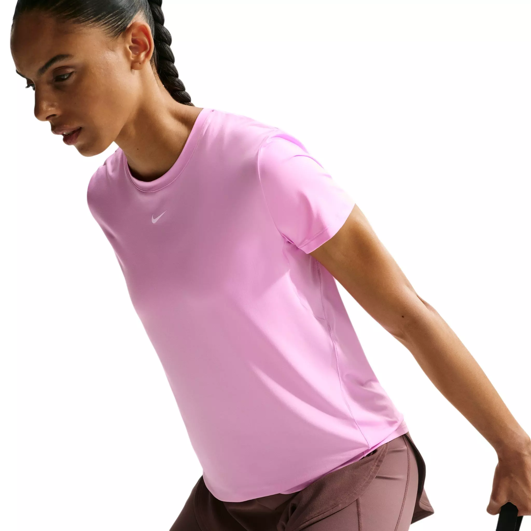 Nike Women's One Classic Dri-FIT Short Sleeve Top - Light Pink - LIGHT PINK