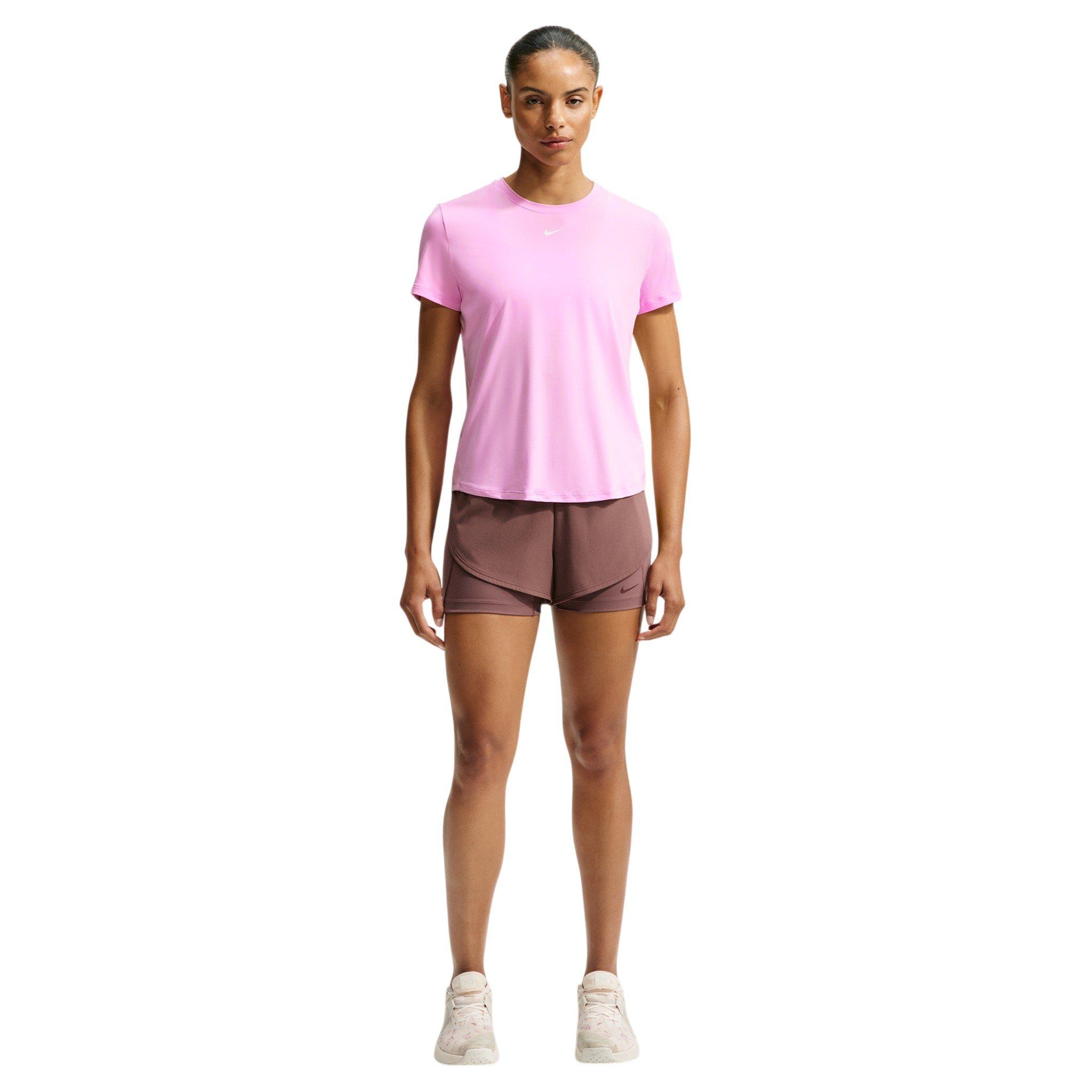 Nike Women's One Classic Dri-FIT Short Sleeve Top - Light Pink - LIGHT PINK Thumbnail View 4