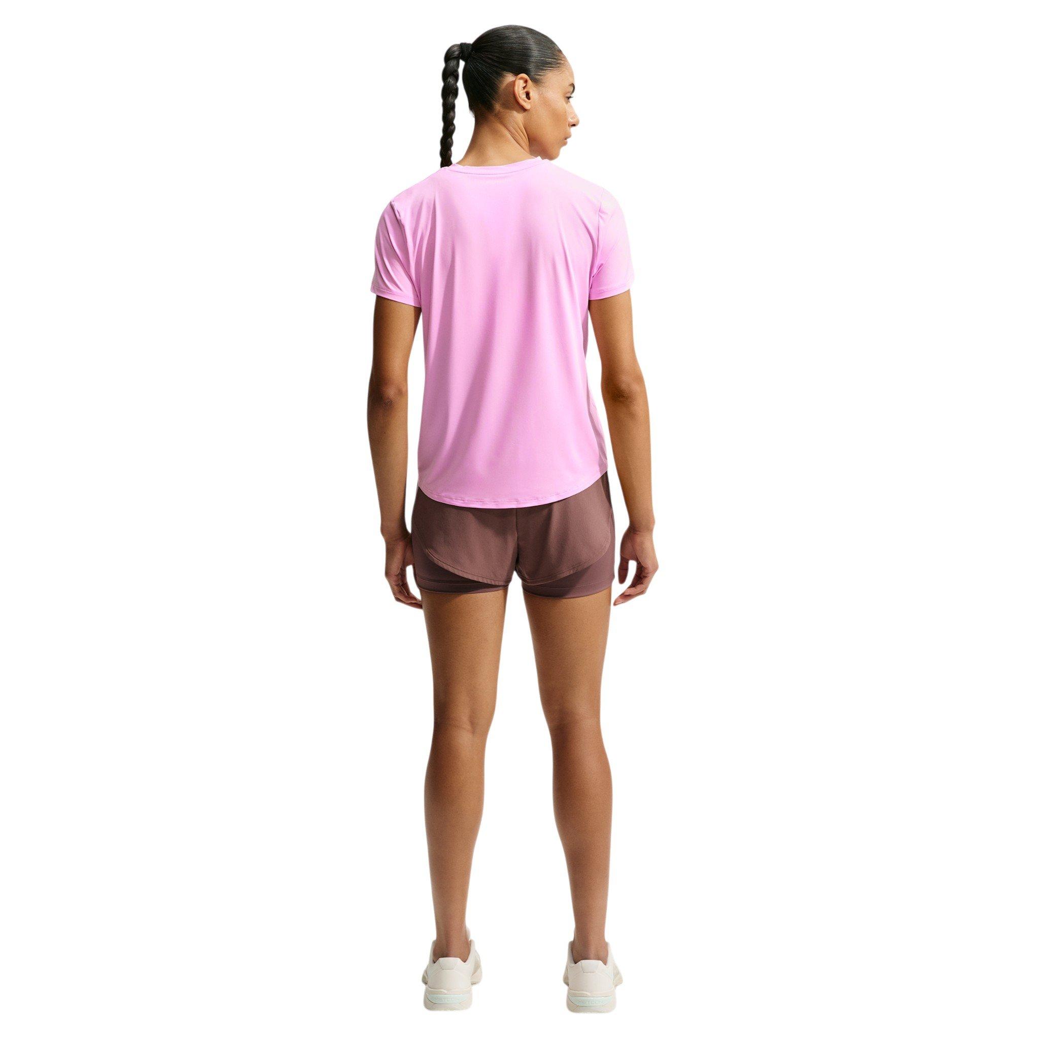 Nike Women's One Classic Dri-FIT Short Sleeve Top - Light Pink - LIGHT PINK Thumbnail View 5