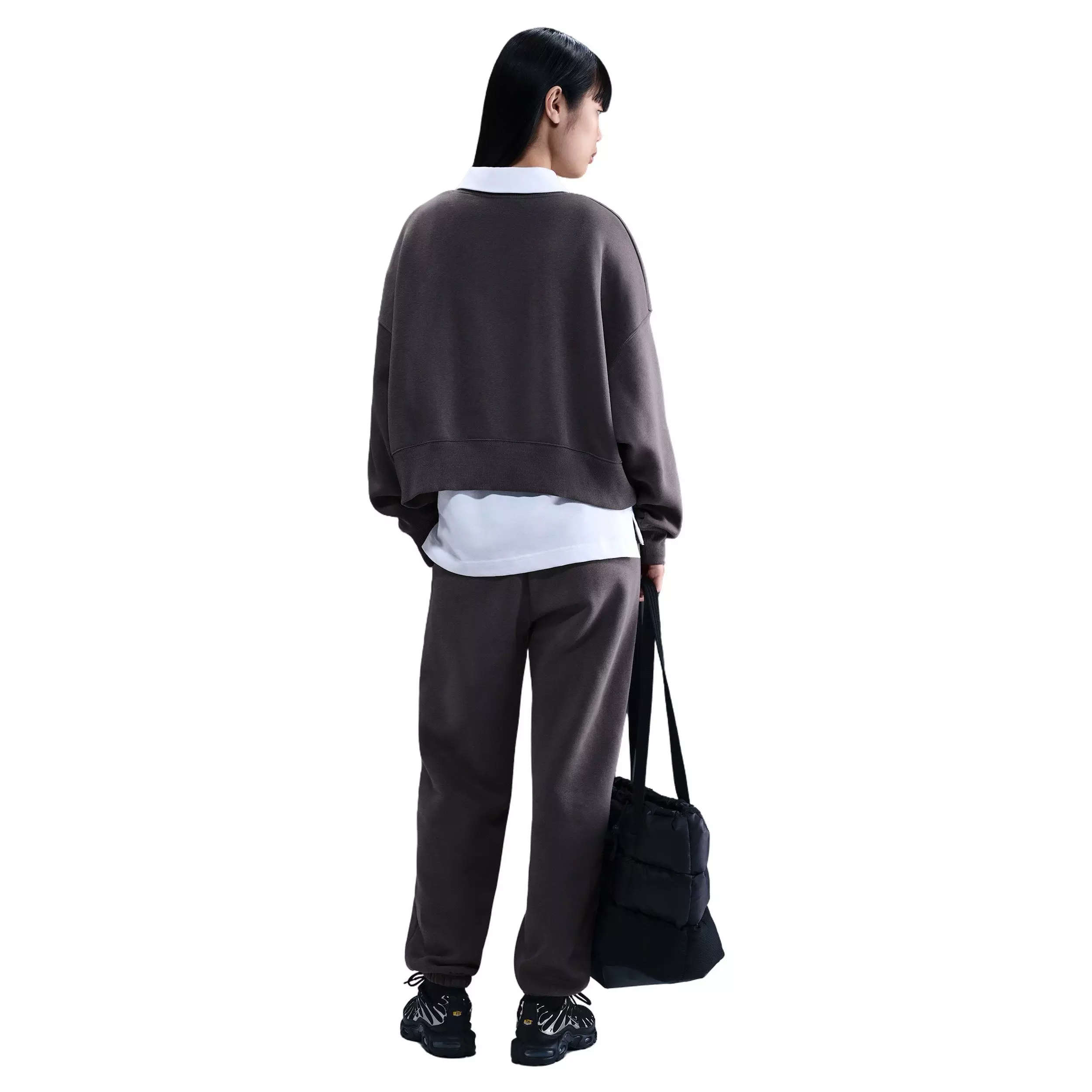 Nike Women's Sportswear Phoenix Fleece Over-oversized Crew-Neck Sweatshirt - Grey - GREY