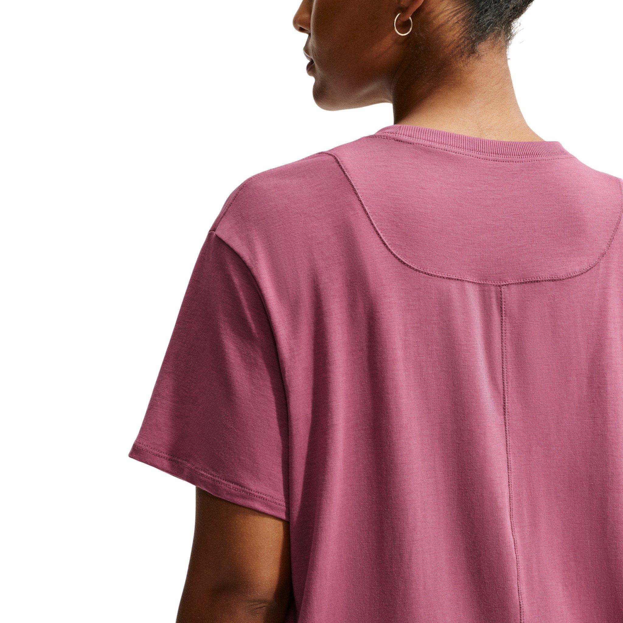 Nike Women's One Relaxed Dri-FIT Short Sleeve Top - Pink Smoke - PINK SMOKE