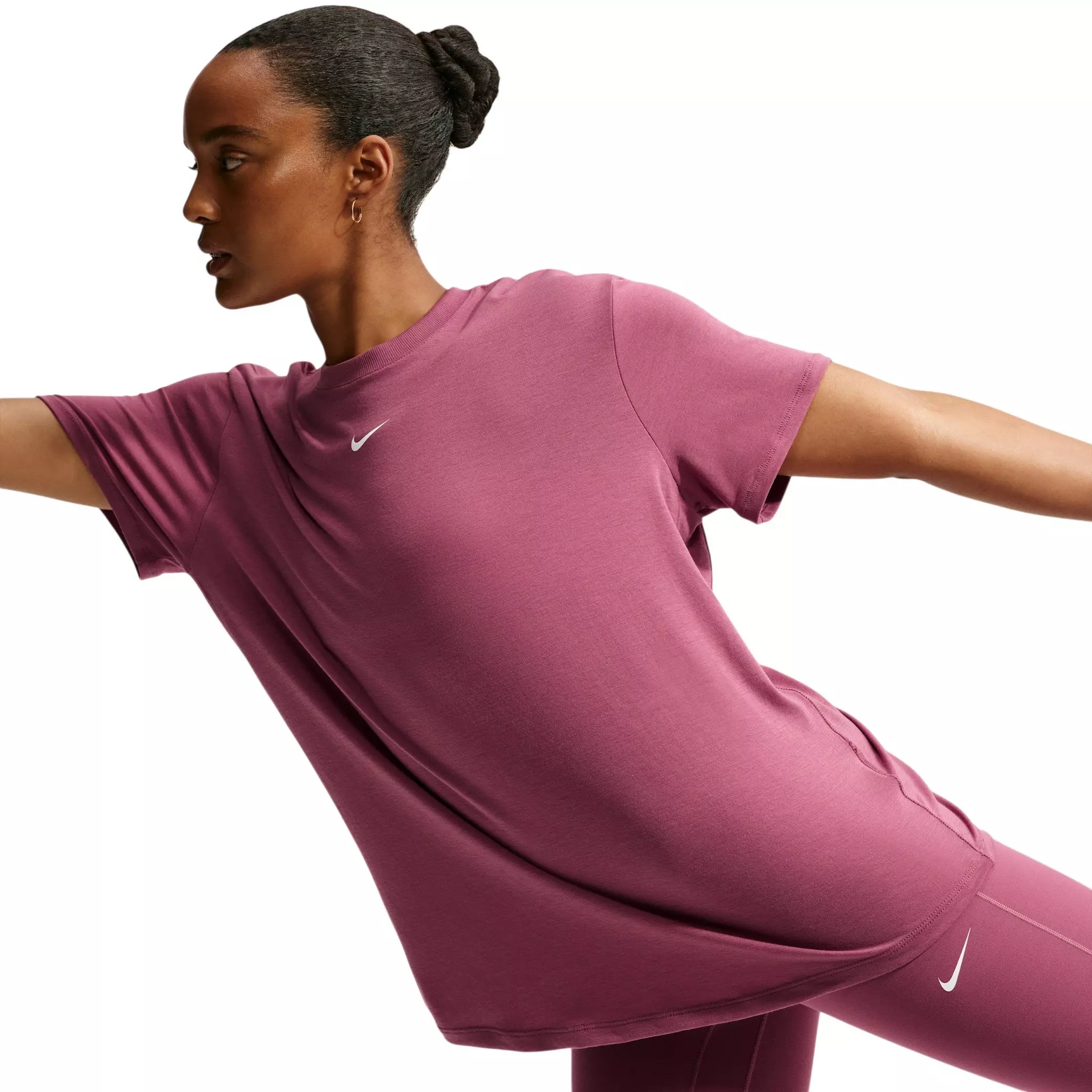 Nike Women's One Relaxed Dri-FIT Short Sleeve Top - Pink Smoke - PINK SMOKE
