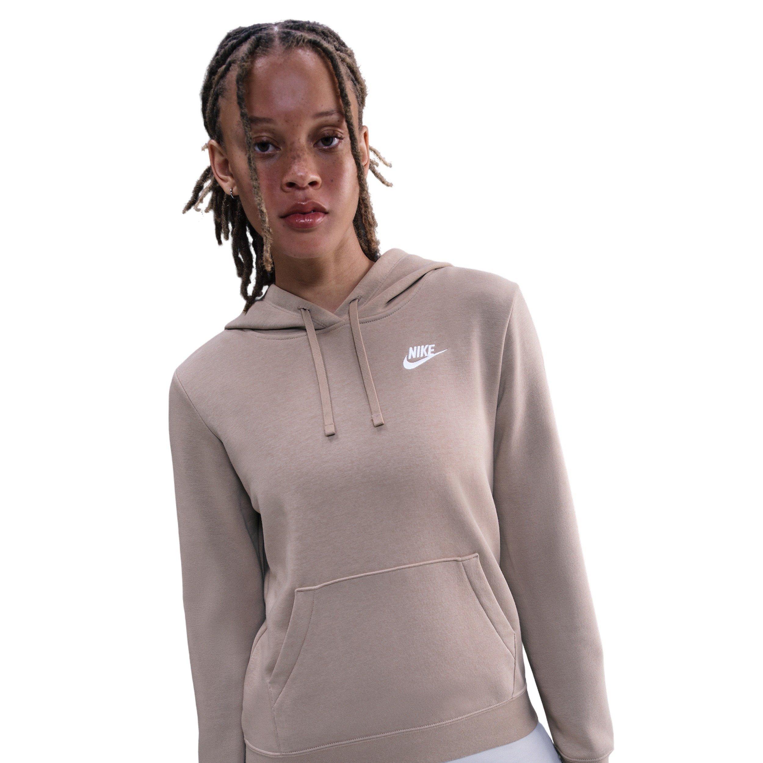 Nike Women's Sportswear Club Fleece Pullover Hoodie -Brown - BROWN Thumbnail View 1