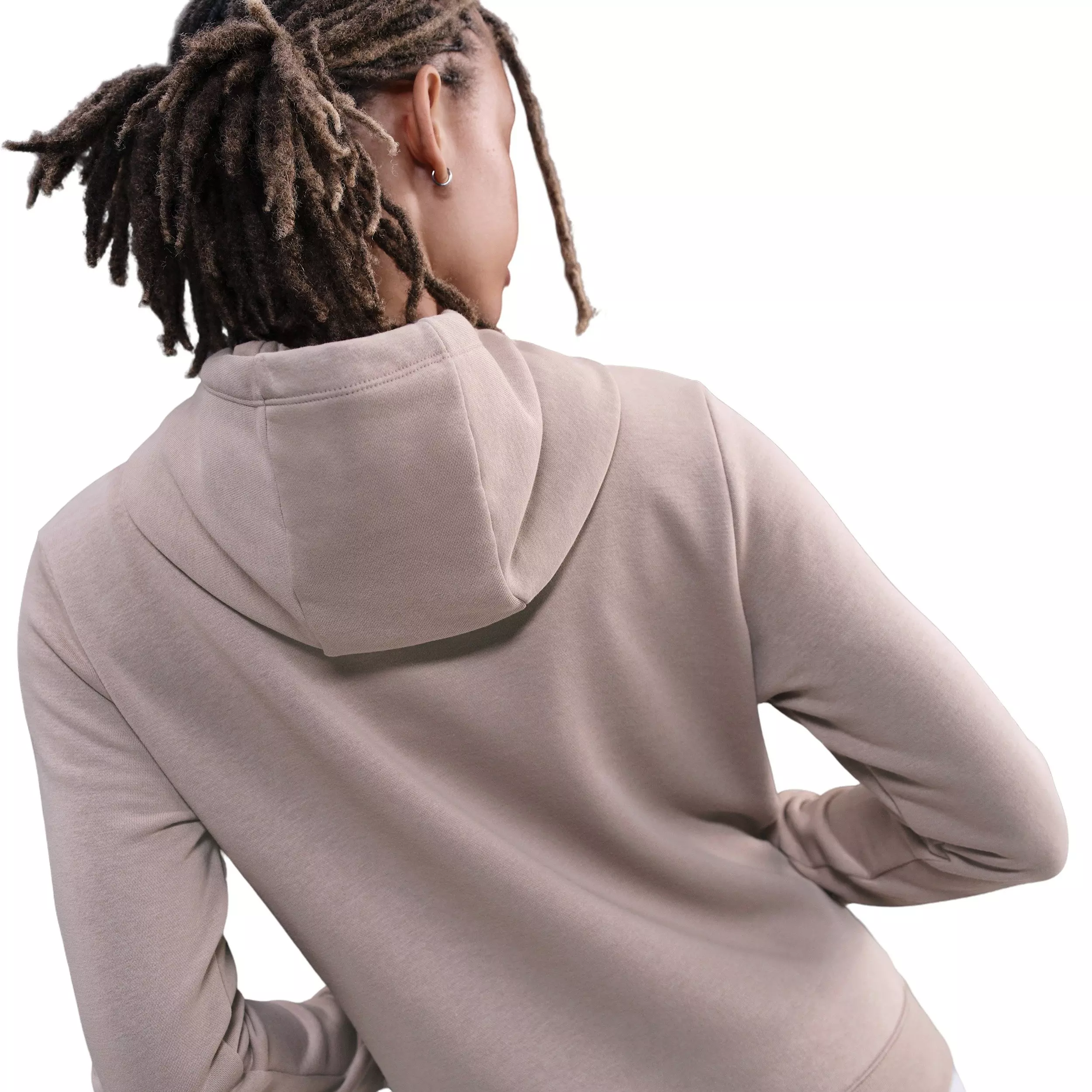 Nike Women's Sportswear Club Fleece Pullover Hoodie -Brown - BROWN