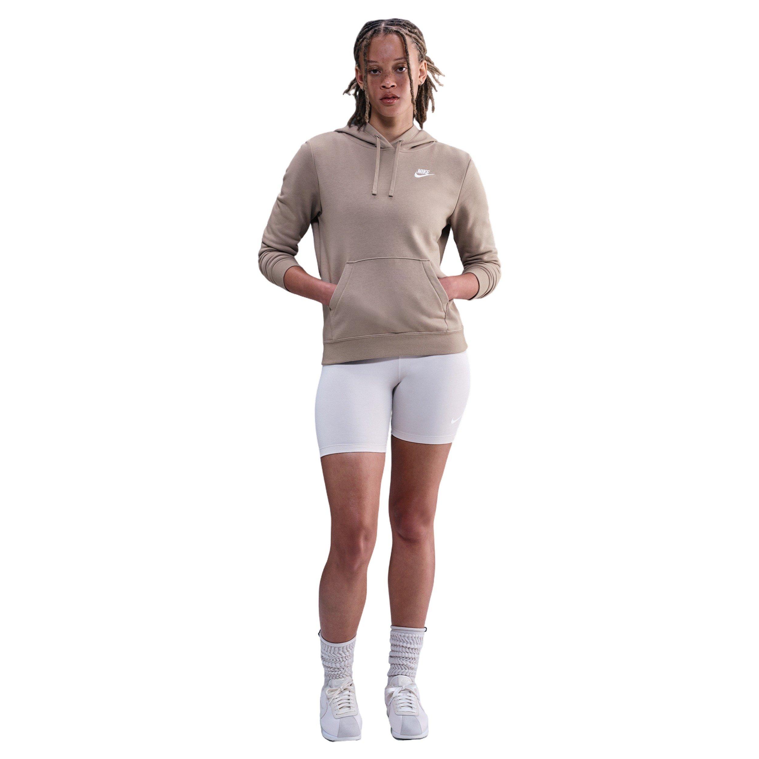 Nike Women's Sportswear Club Fleece Pullover Hoodie - Brown - BROWN Thumbnail View 4