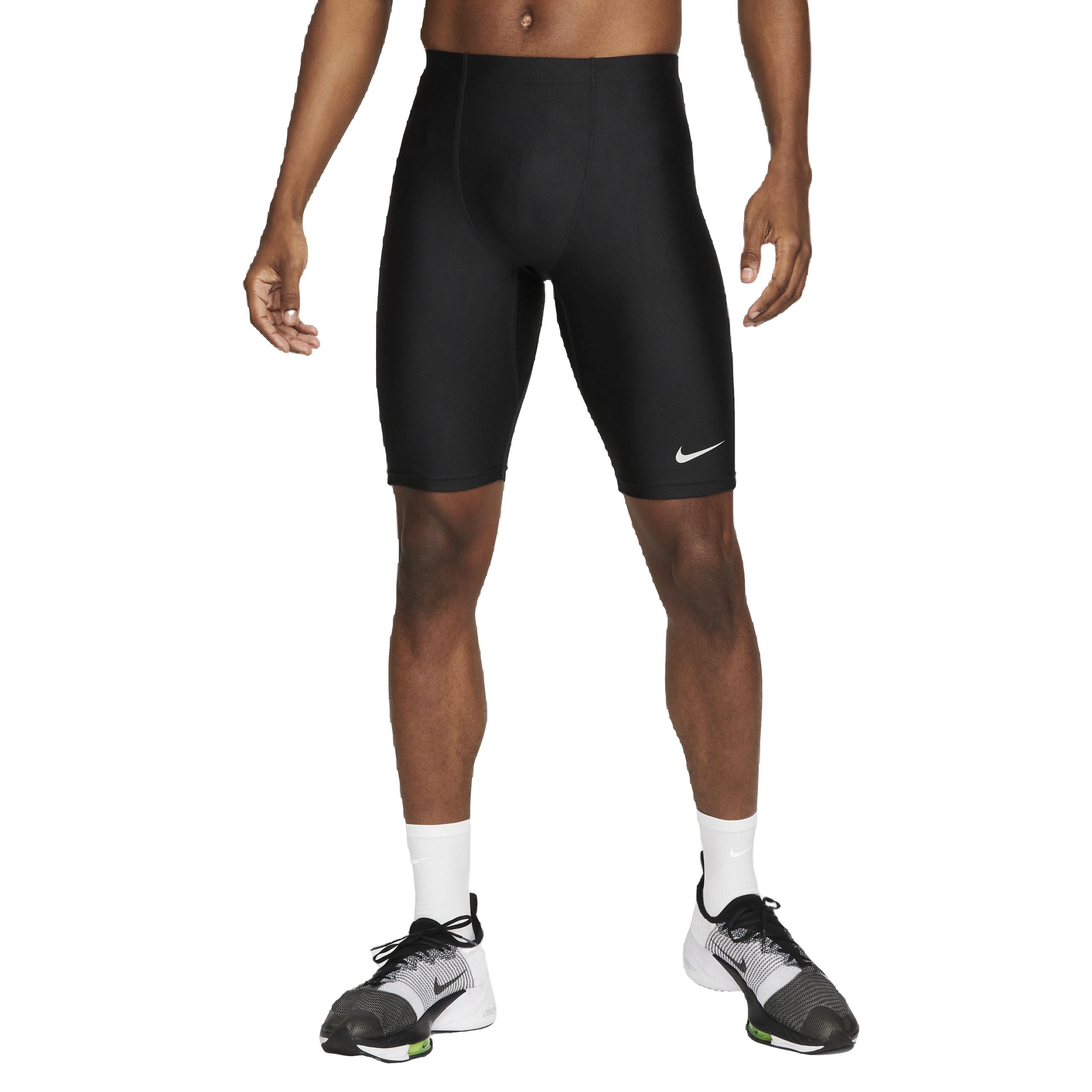Nike Men's Dri-FIT Fast 1/2 Length Racing Tights - Black - Hibbett