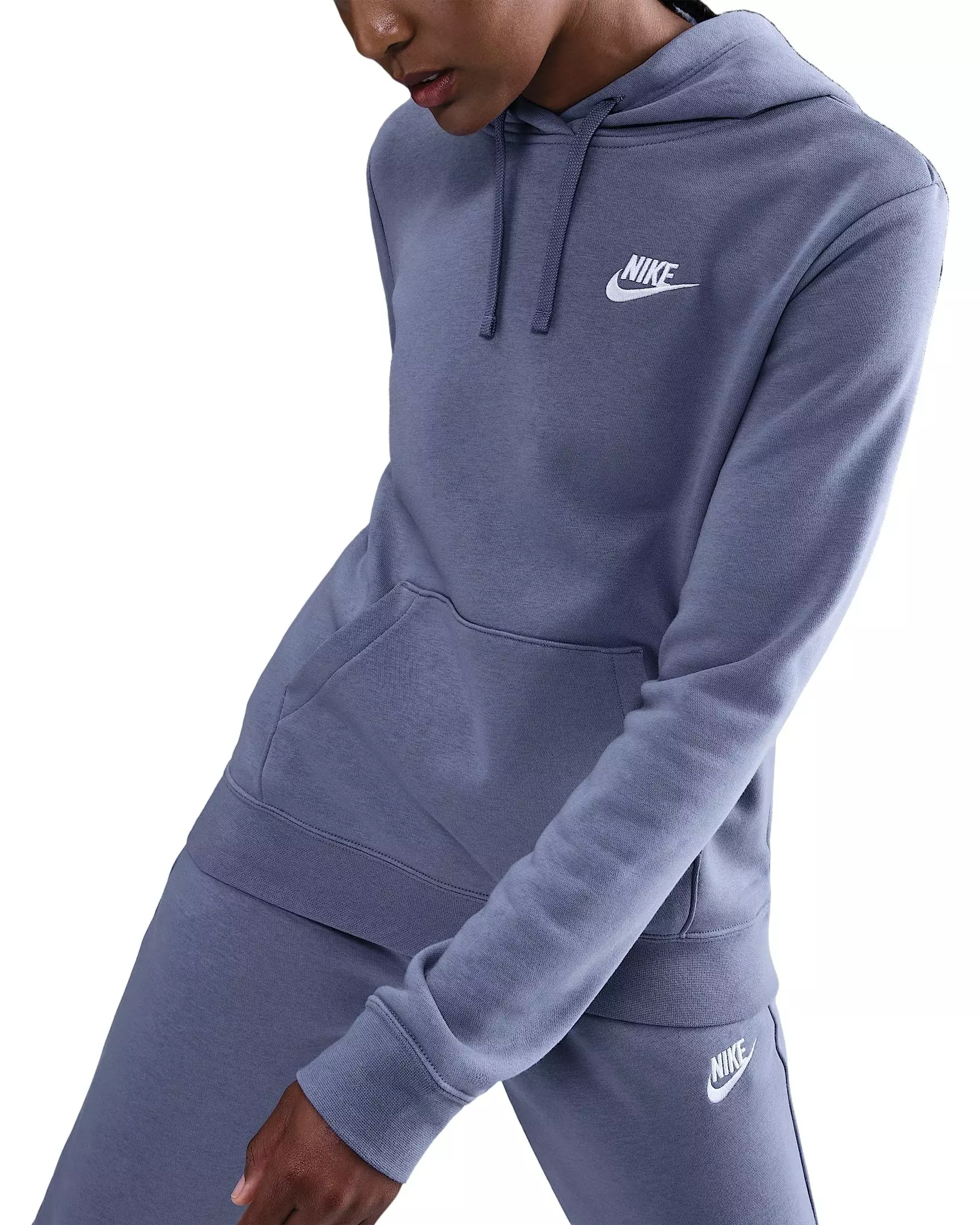 Nike Women's Sportswear Club Fleece Pullover Hoodie - Indigo - INDIGO