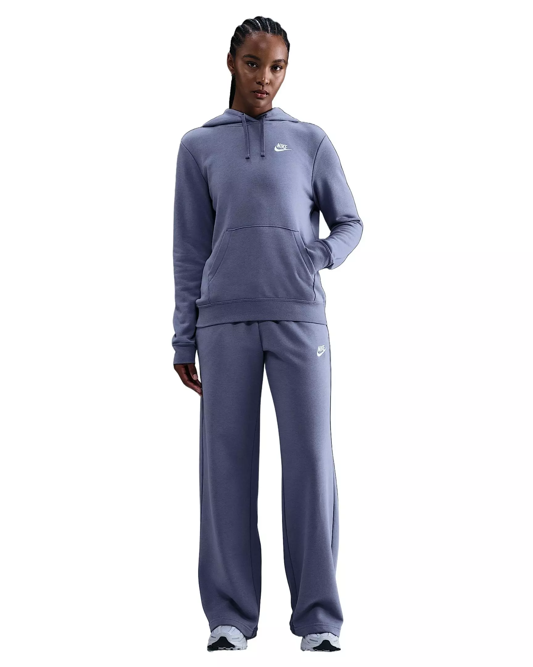 Nike Women's Sportswear Club Fleece Pullover Hoodie -Indigo - INDIGO