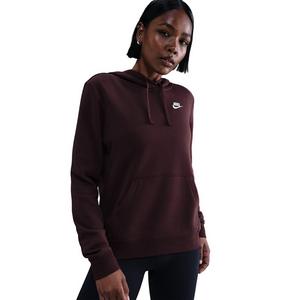 Nike Women's Sportswear Club Fleece Pullover Hoodie -Burgundy