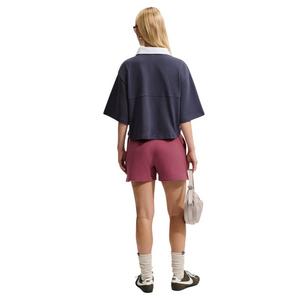 Nike Women's Sportswear Oversized Short Sleeve Polo - Grey/White - GREY/WHITE