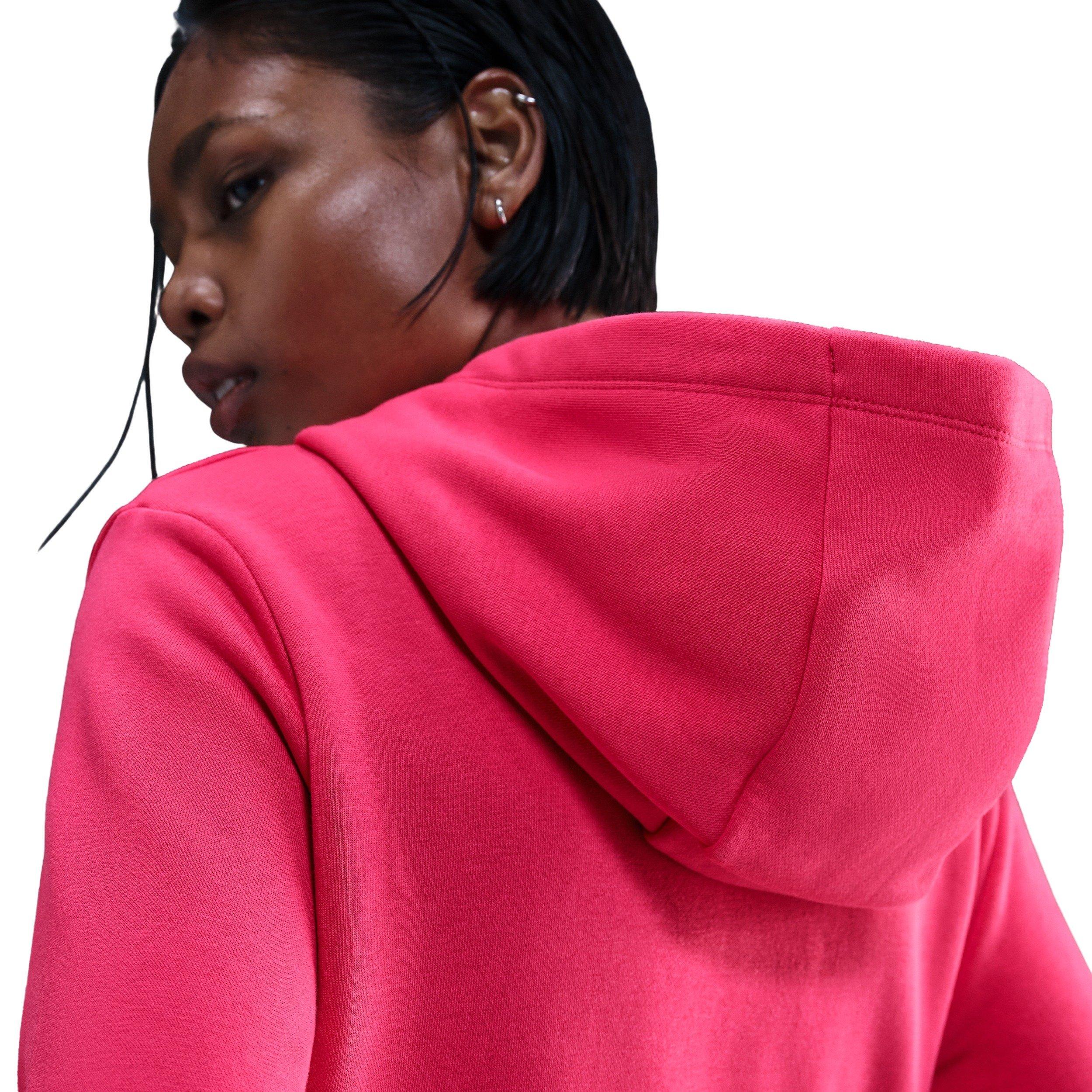 Nike Women's Sportswear Club Fleece Pullover Hoodie - Pink - PINK Thumbnail View 2