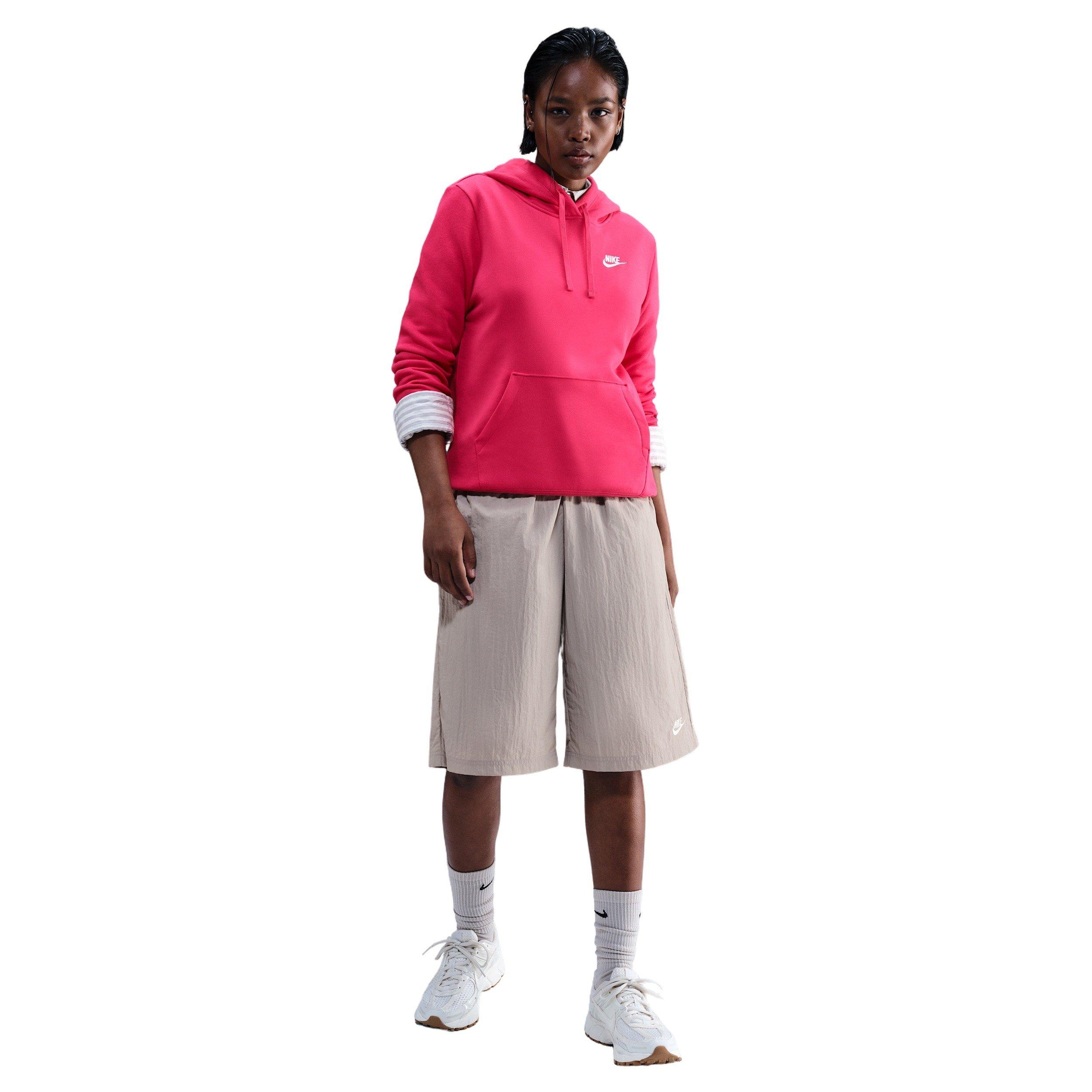 Nike Women's Sportswear Club Fleece Pullover Hoodie - Pink - PINK Thumbnail View 4