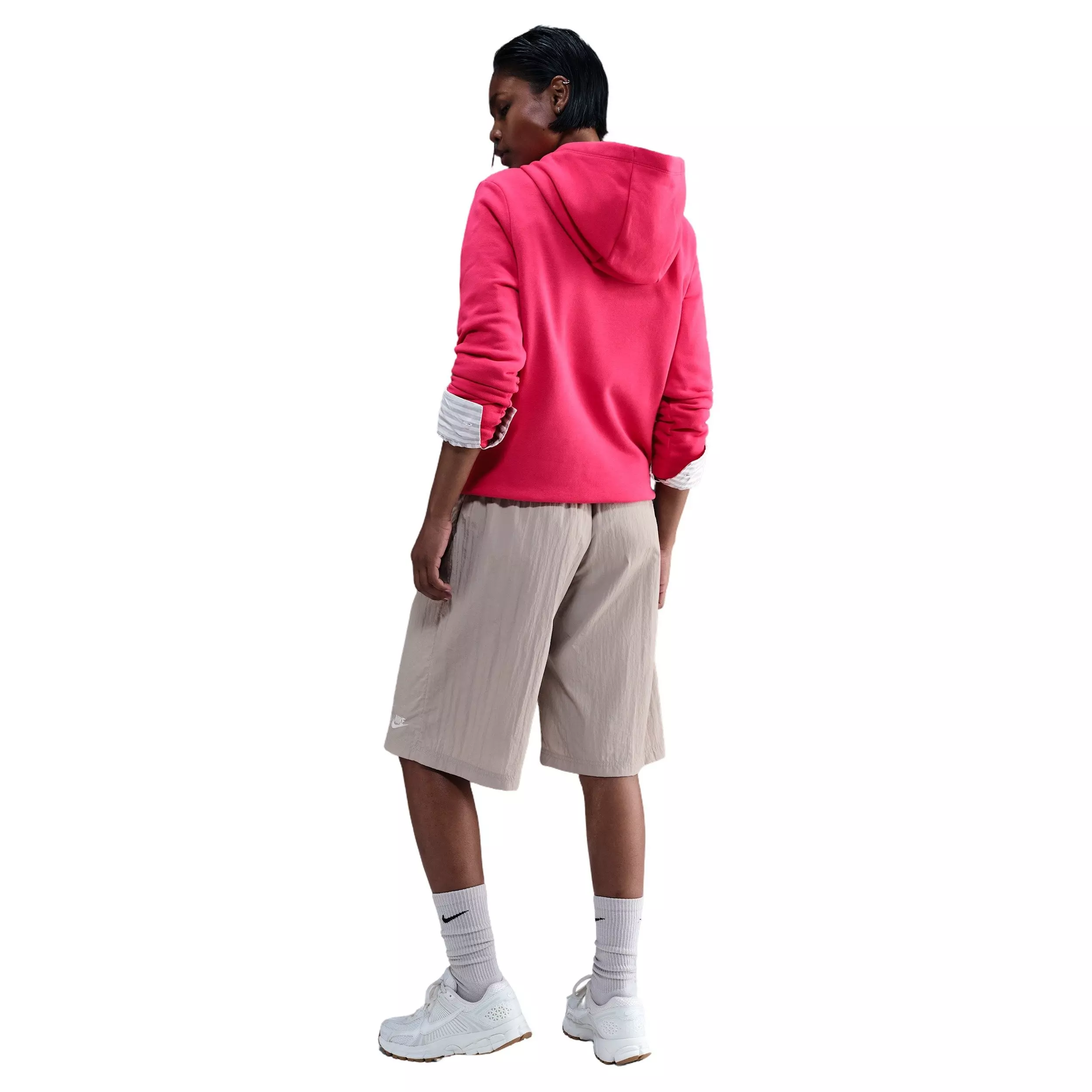 Nike Women's Sportswear Club Fleece Pullover Hoodie -Pink - PINK