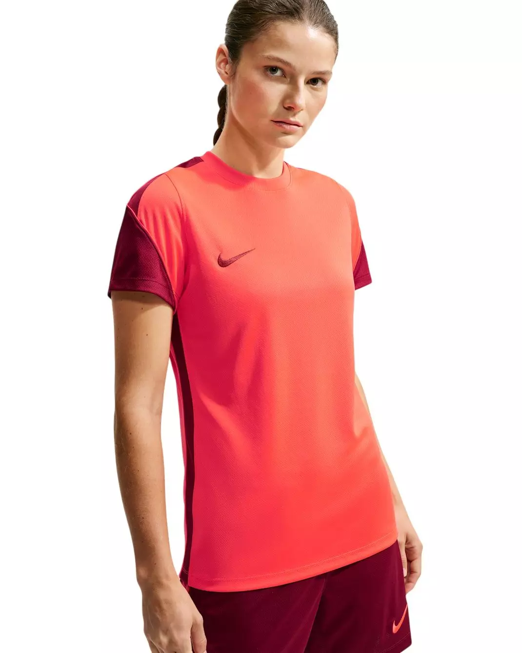 Nike Women's Strike Dri-FIT Soccer Short Sleeve Top - Bright Crimson - LIGHT CRIMSON