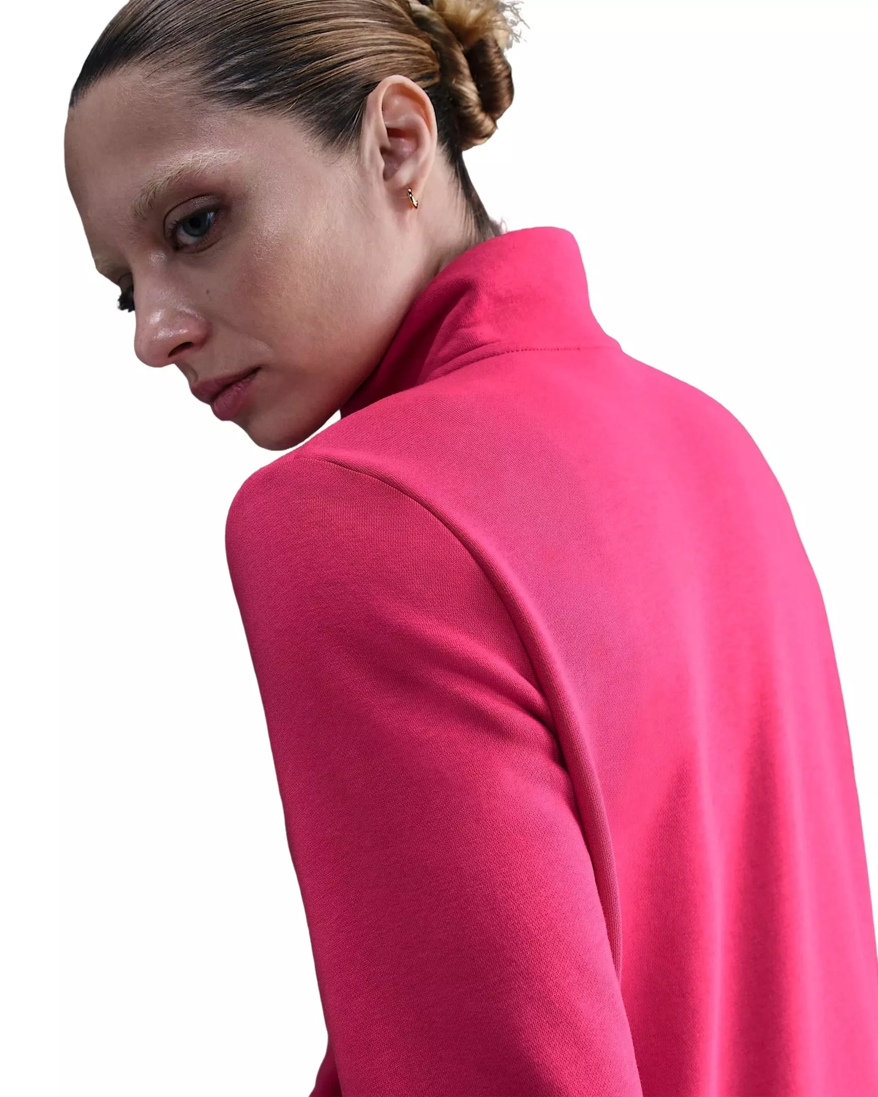 Nike Women's Sportswear Club Fleece Standard 1/2-Zip Sweatshirt -Pink - PINK