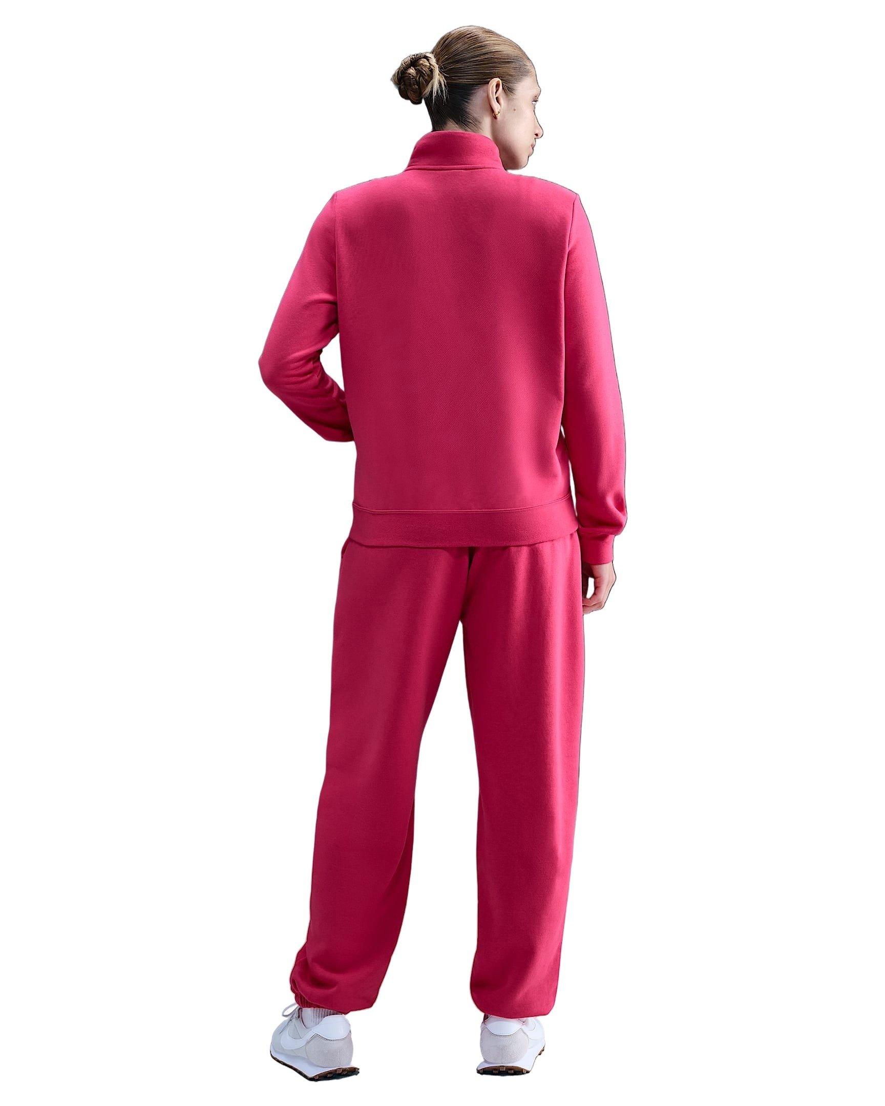 Nike Women's Sportswear Club Fleece Standard 1/2-Zip Sweatshirt -Pink - PINK Thumbnail View 5