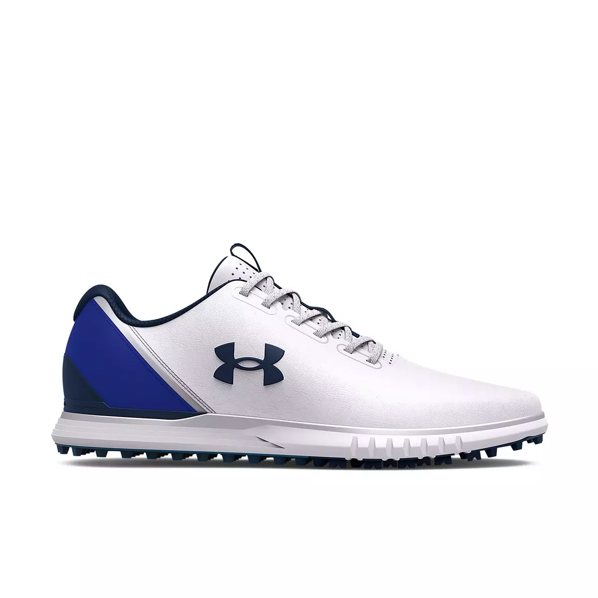Under Armour Charged Medal Spikeless "White/Academy" Men's Golf Shoe - WHITE/NAVY