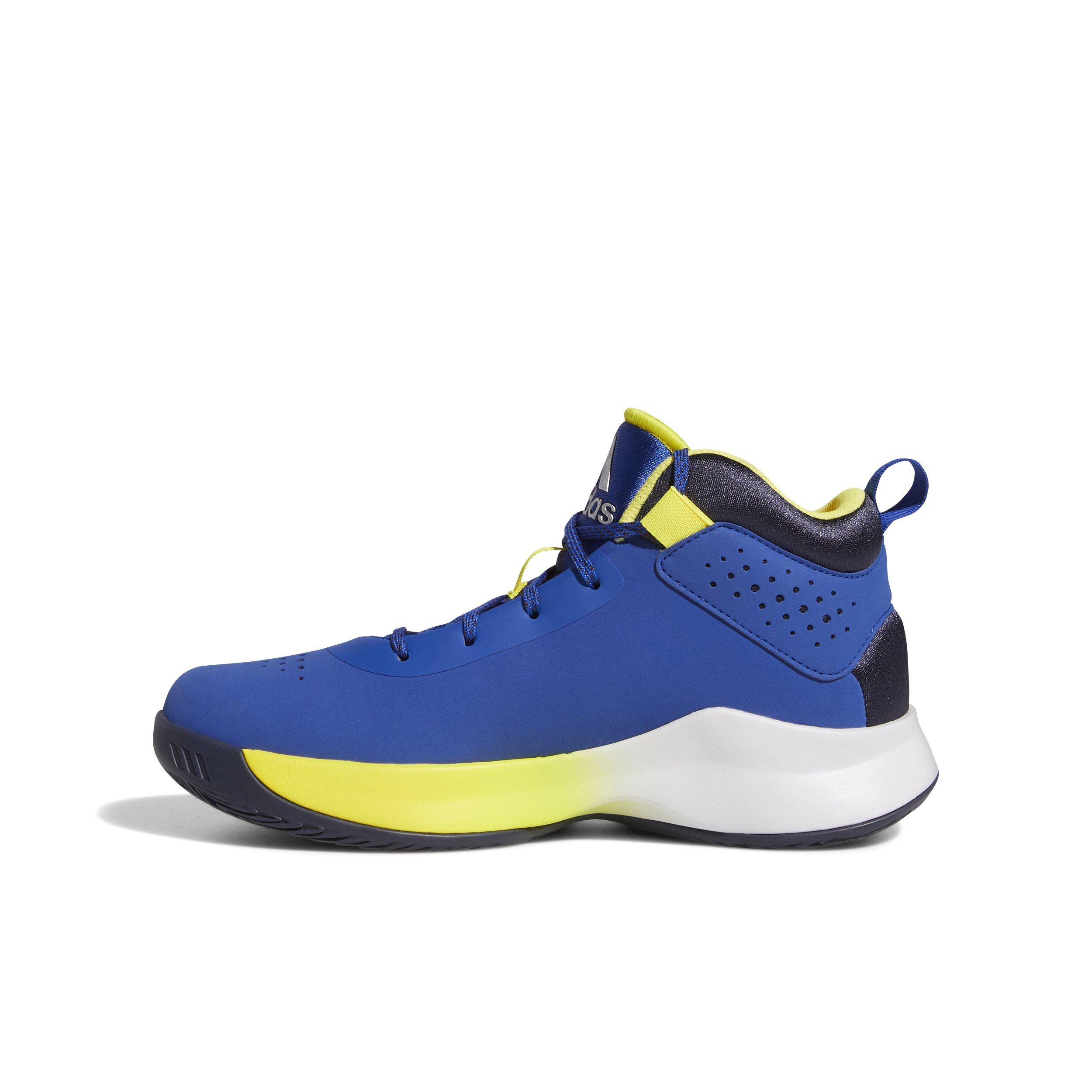 adidas Cross Em Up 5 K Wide "Team Royal Blue/Ftwr White/Sha Navy" Preschool Boys' Basketball Shoe - ROYAL/WHITE/NAVY Thumbnail View 2