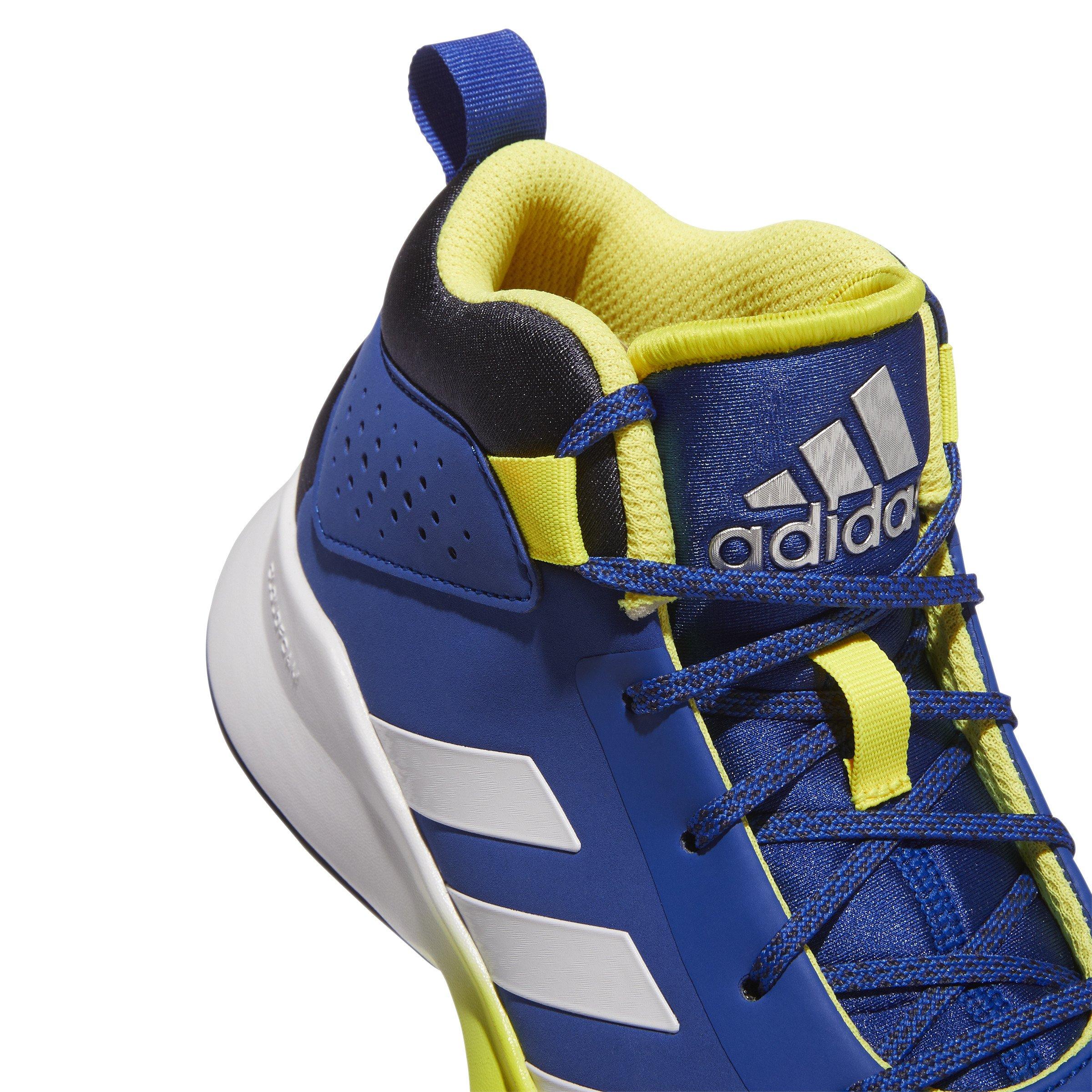 adidas Cross Em Up 5 K Wide "Team Royal Blue/Ftwr White/Sha Navy" Preschool Boys' Basketball Shoe - ROYAL/WHITE/NAVY Thumbnail View 7