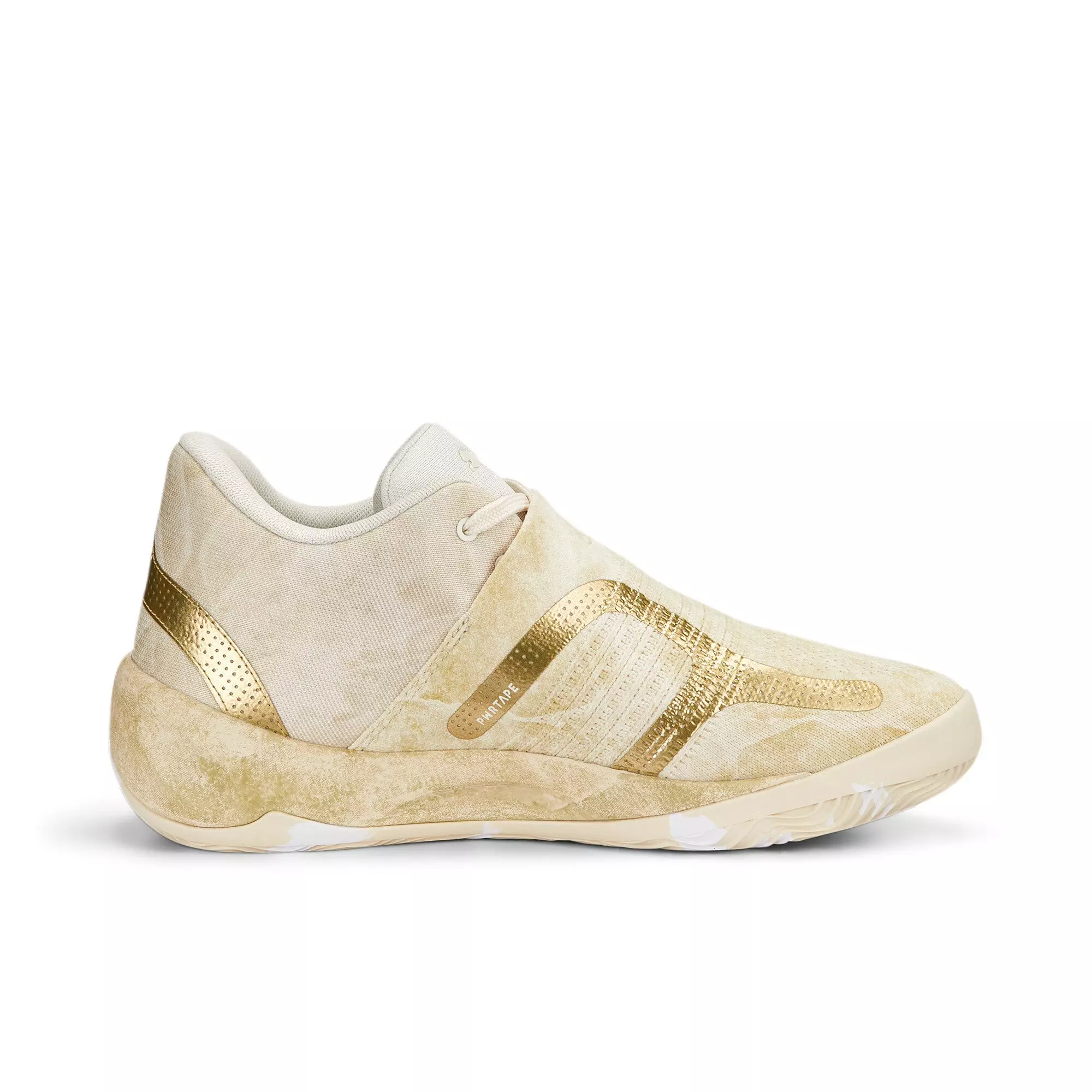PUMA Rise NITRO Nephrite "Frosted Ivory/Metallic Gold" Men's Basketball Shoe - IVORY/GOLD