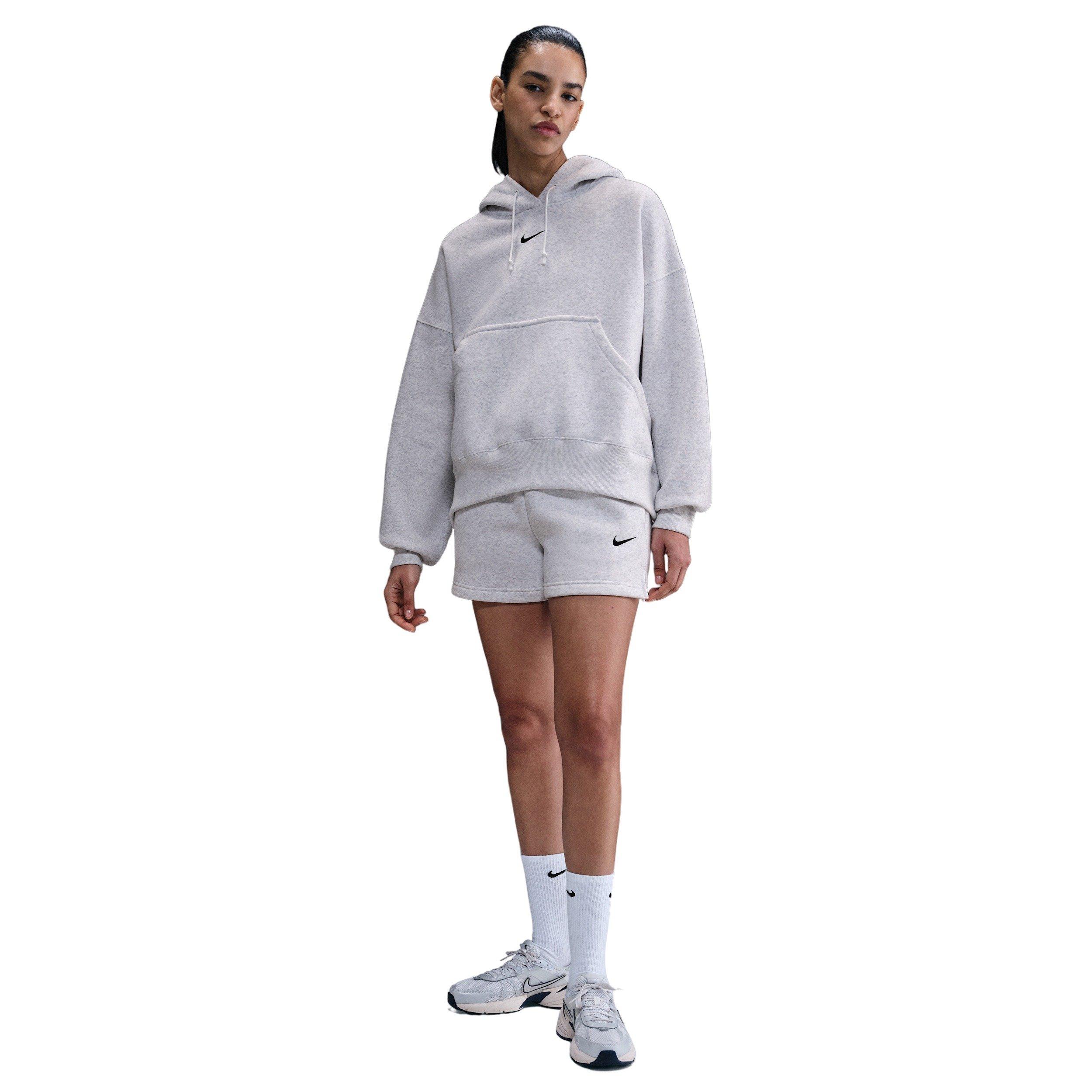 Nike Women's Sportswear Phoenix Fleece Over-Oversized Pullover Hoodie -Birch Heather - BIRCH HEATHER Thumbnail View 4