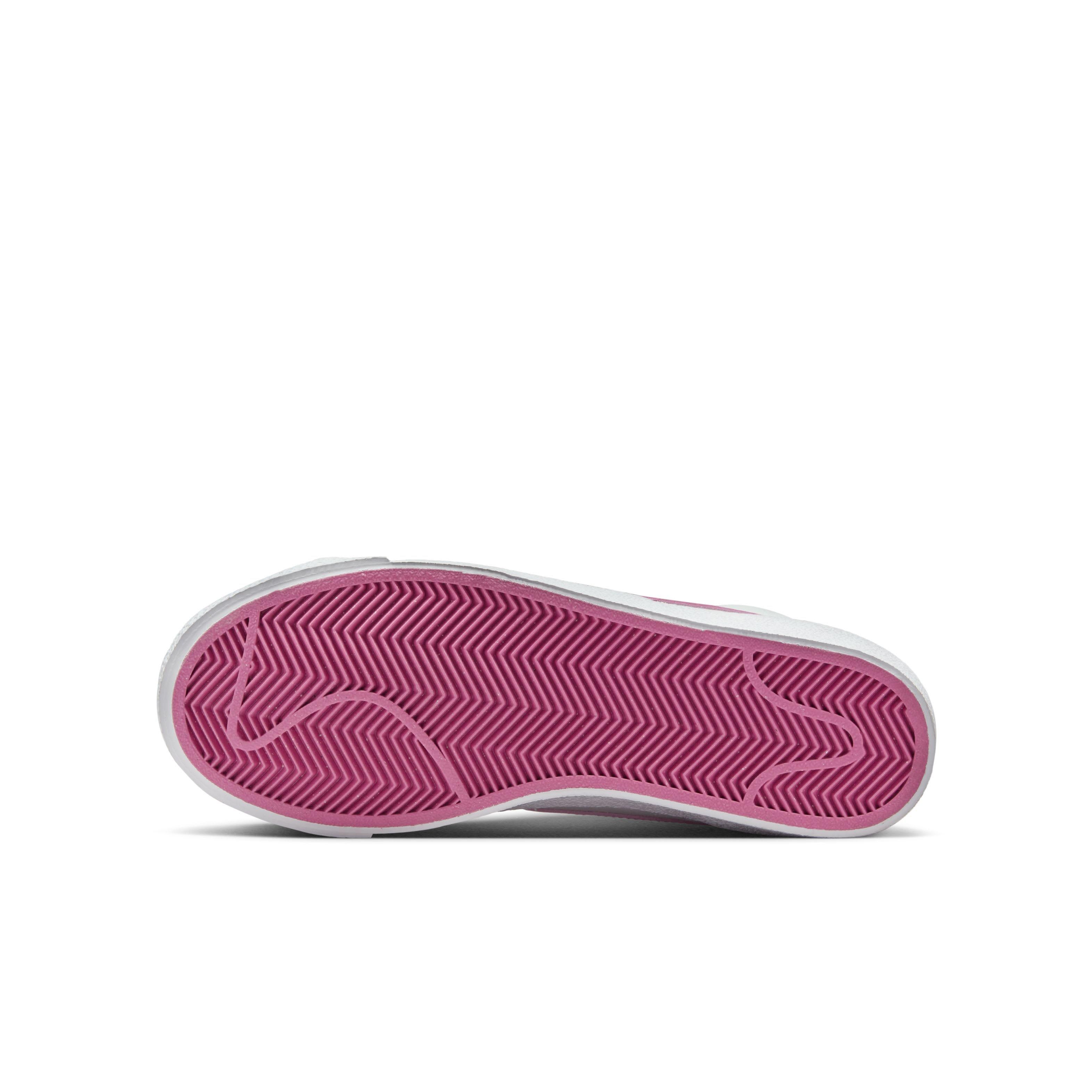 Nike Blazer Mid '77 "Summit White/University Gold/White/Pinksicle" Grade School Girls' Shoe - WHITE/GOLD/WHITE/PINKSICLE Thumbnail View 6